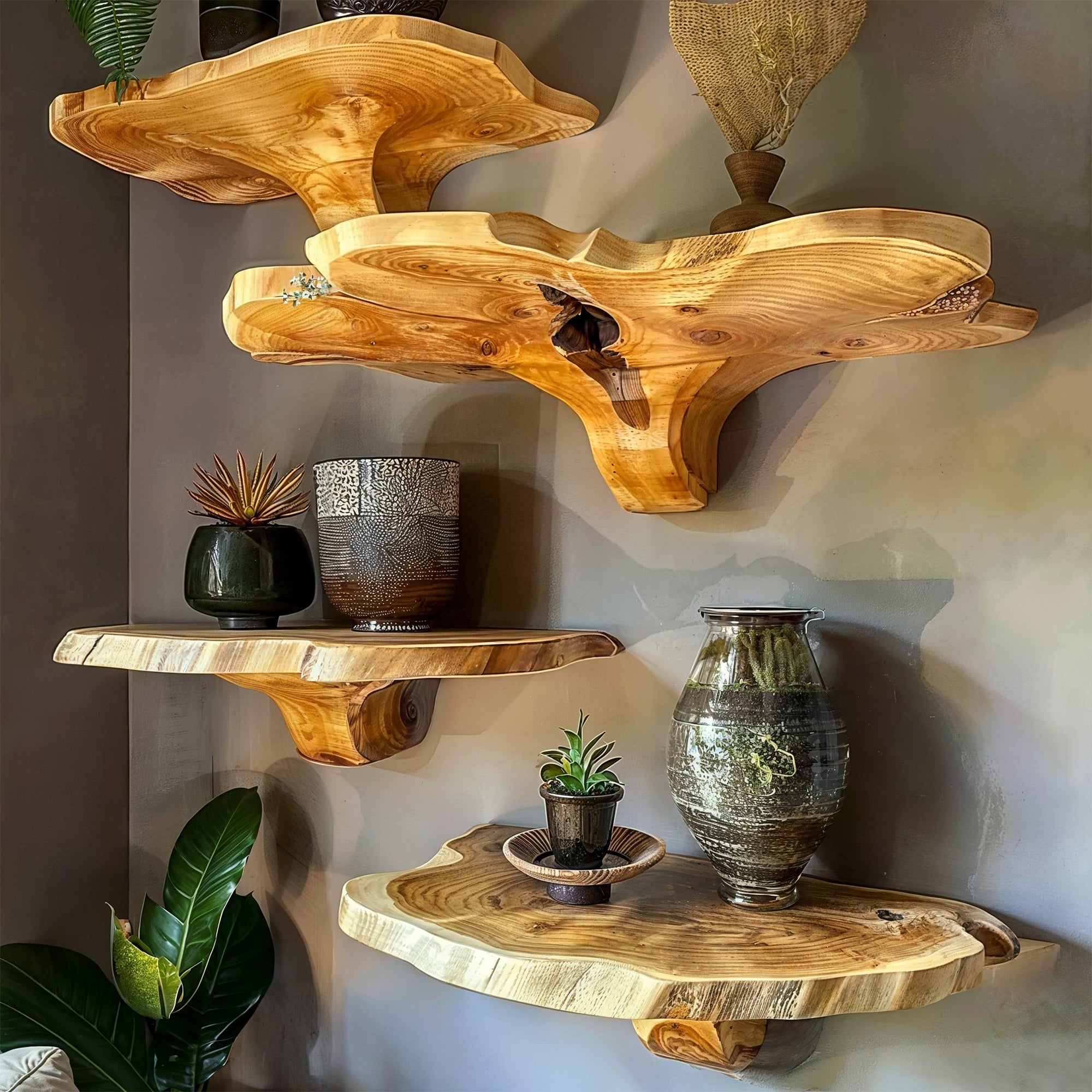 Handcrafted Mushroom Floating Shelves SILDTMR003
