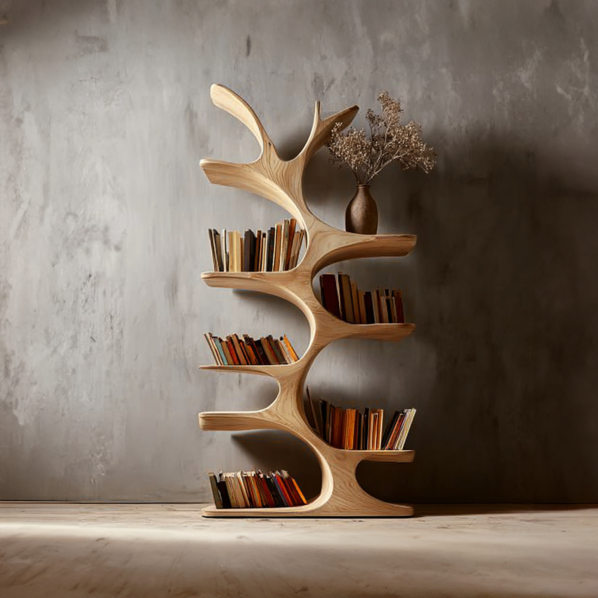 Midcentury Tree Bookcase Home Office SINLKITB249