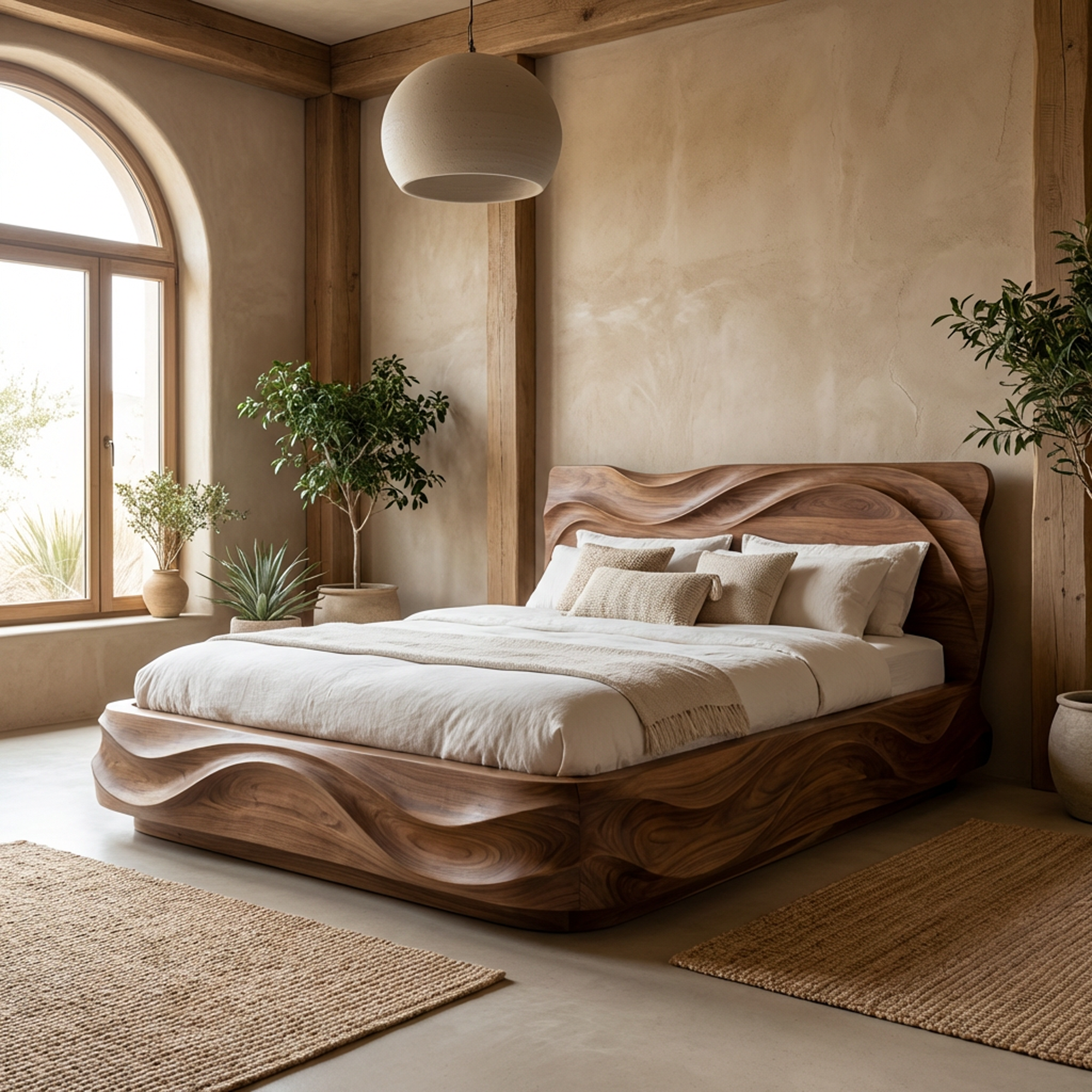 Rustic King Bed Frame For Bedroom Or Private Room SINLKIWB113