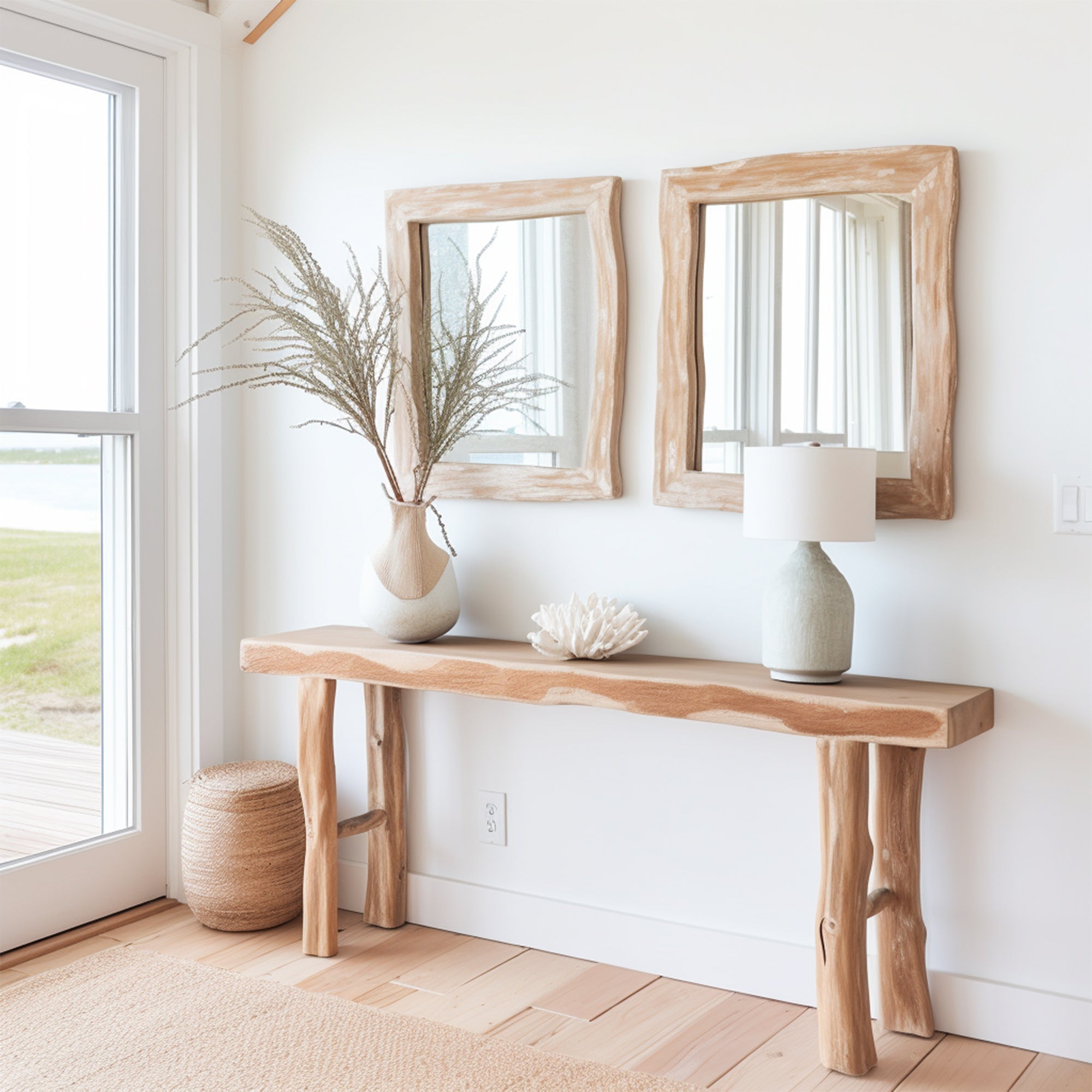 Handcrafted Floating Side Table For Entryways Rustic Decor SILDTCS017