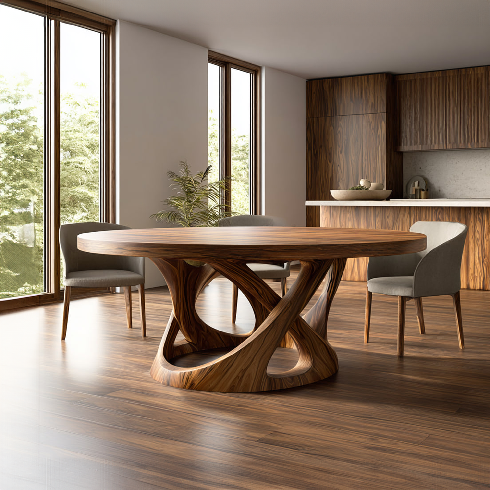 Organic Modern Dining Table Dining Room Or Kitchen SINLKIDT118