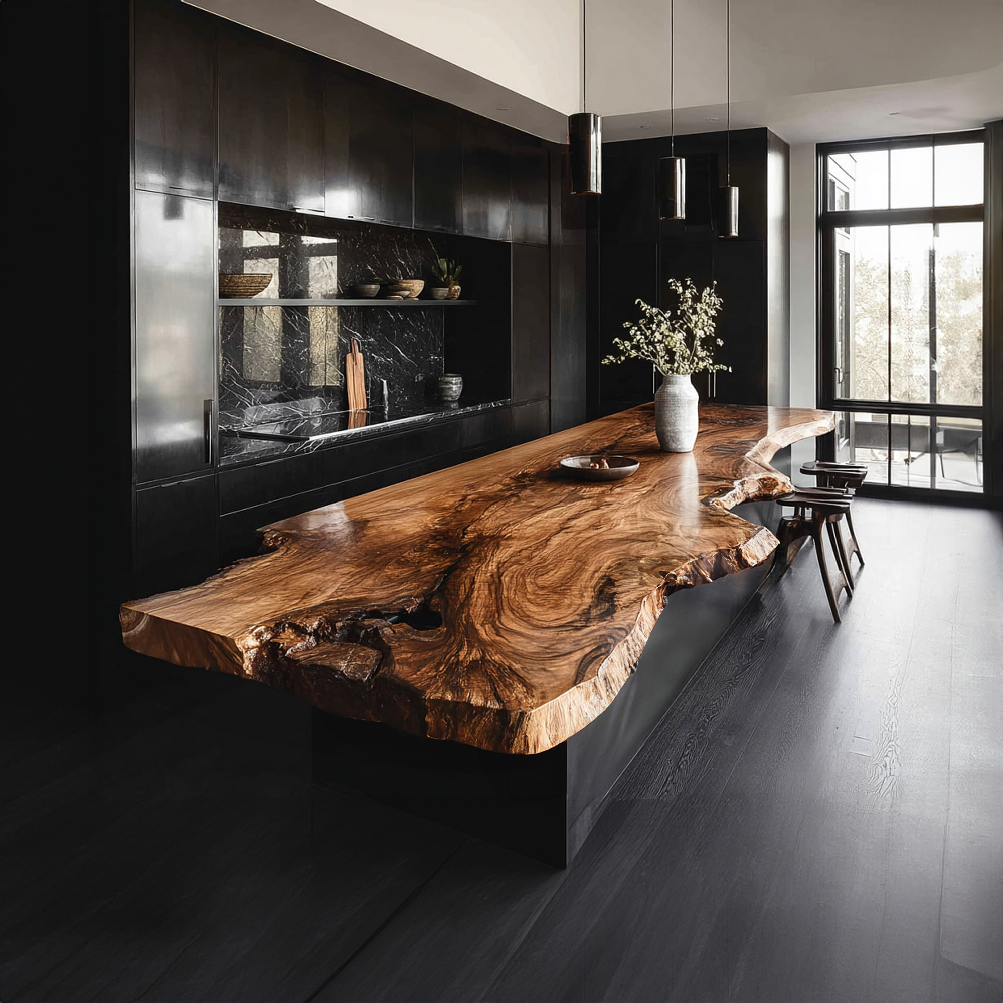 Rustic Contemporary Kitchen Island Kitchen Or Breakfast Area SINLKIBE111