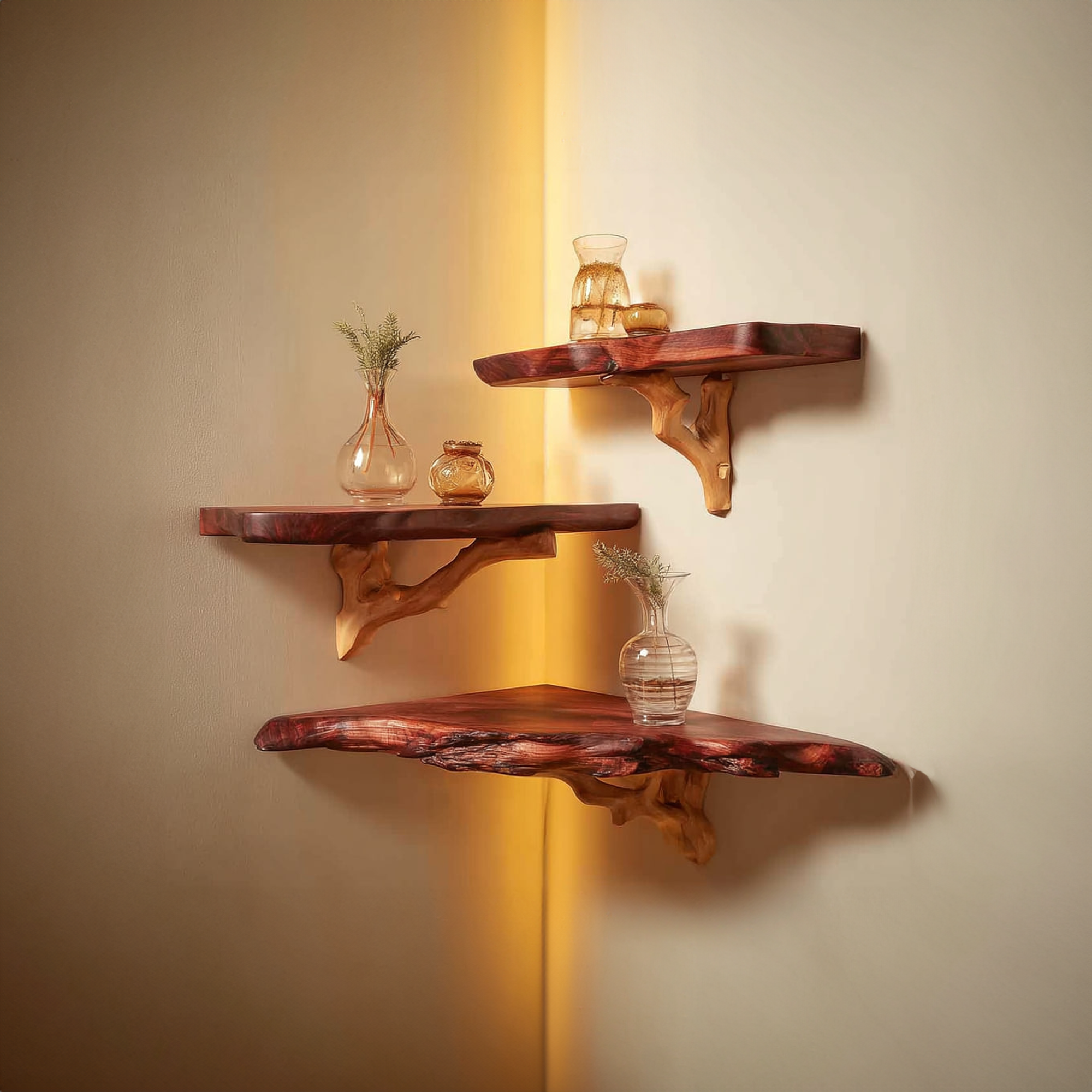 Rustic Floating Corner Shelf Kitchen Or Bedroom SINLKIFL116