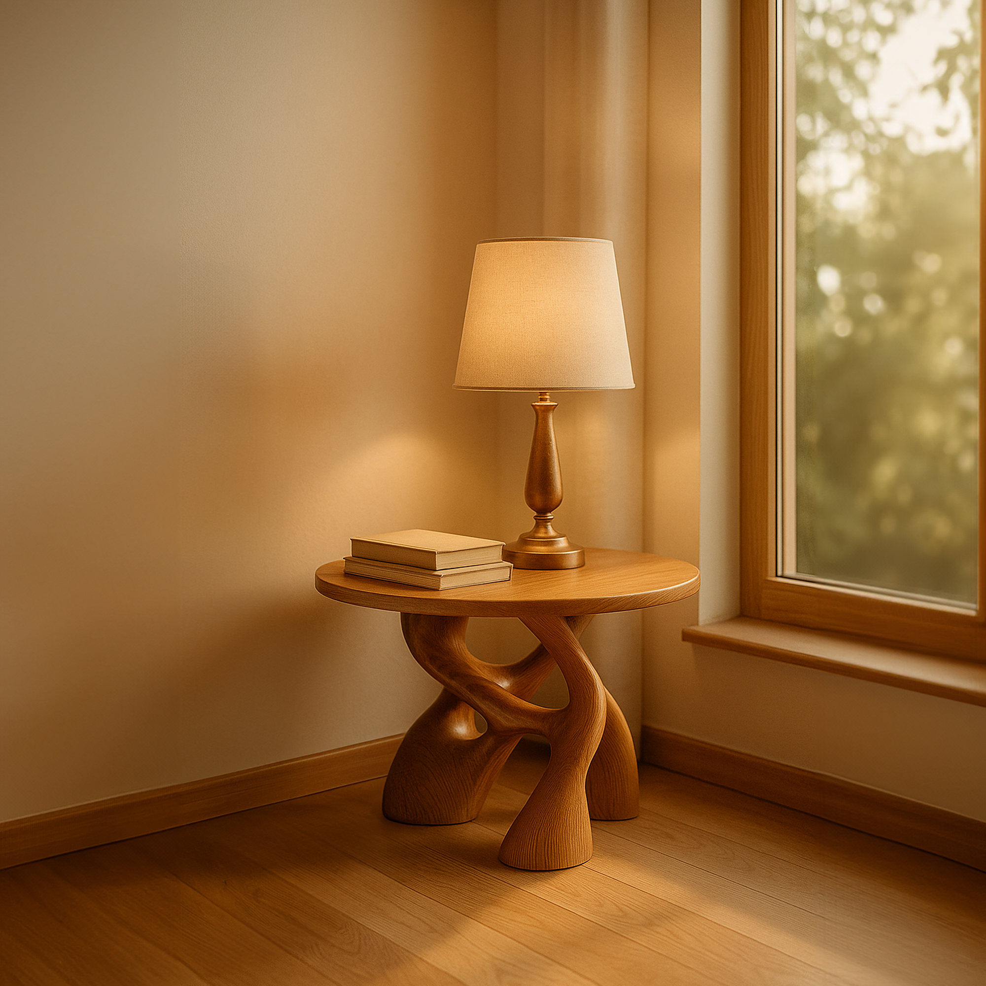 Free Standing Mid Century End Table Bedroom SINLKIBT122