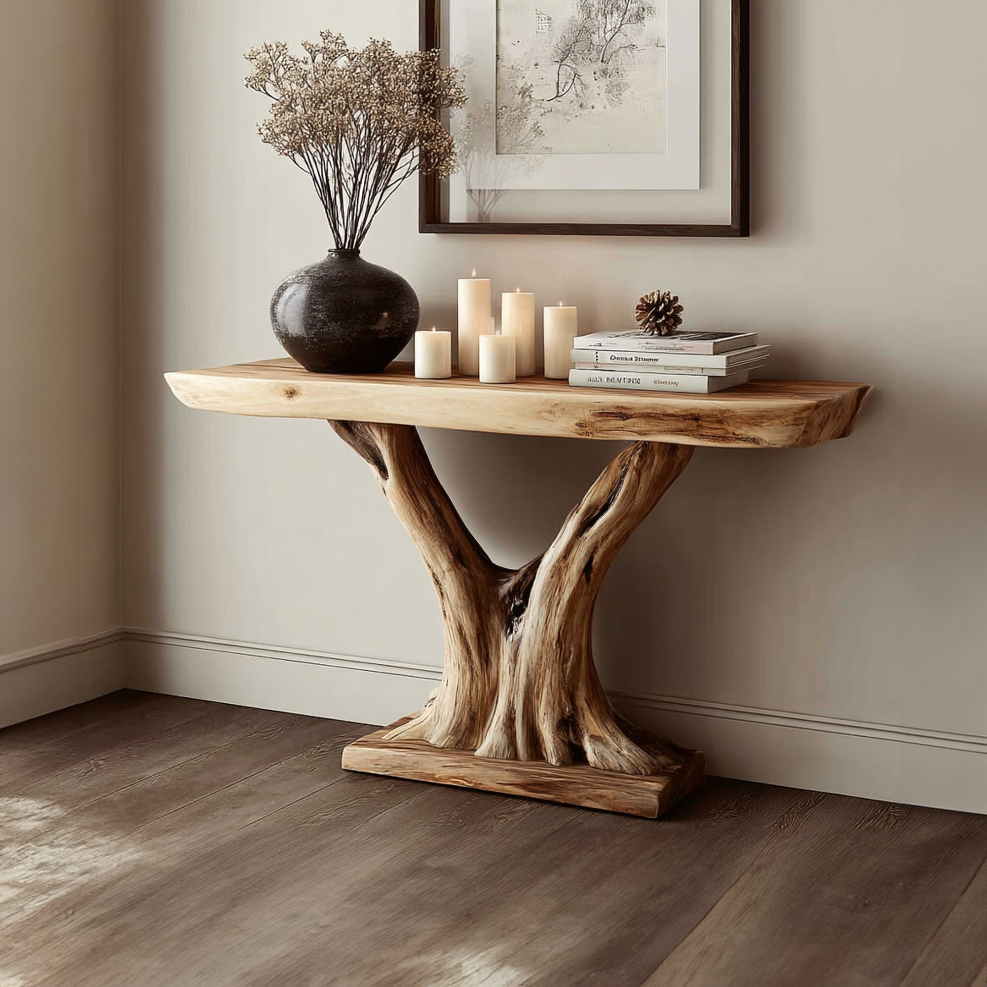 Rustic Console Table Living Room And Entryway SINLKICS247