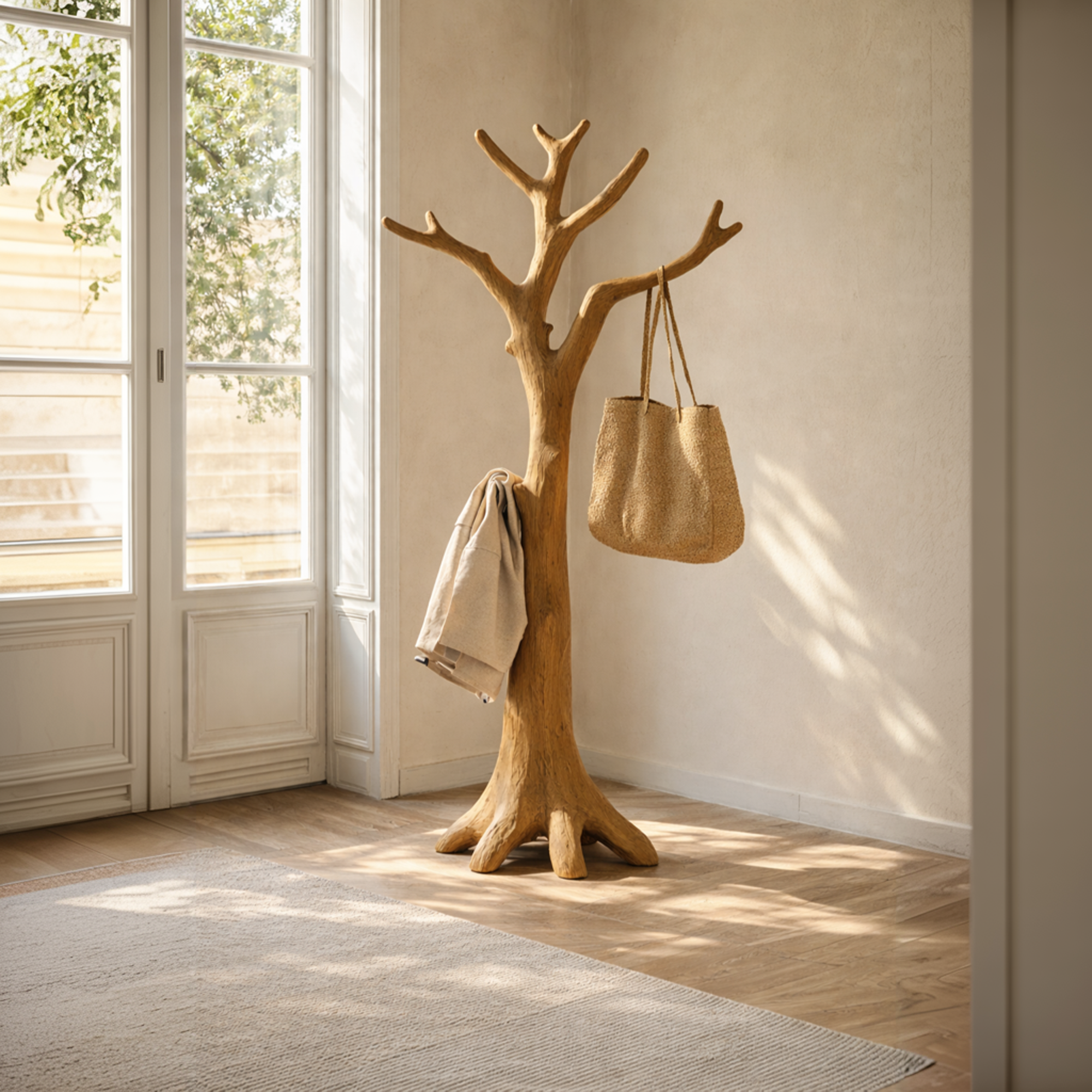 Rustic Tree Coat Rack Entryway Hallway SINLKITCR091