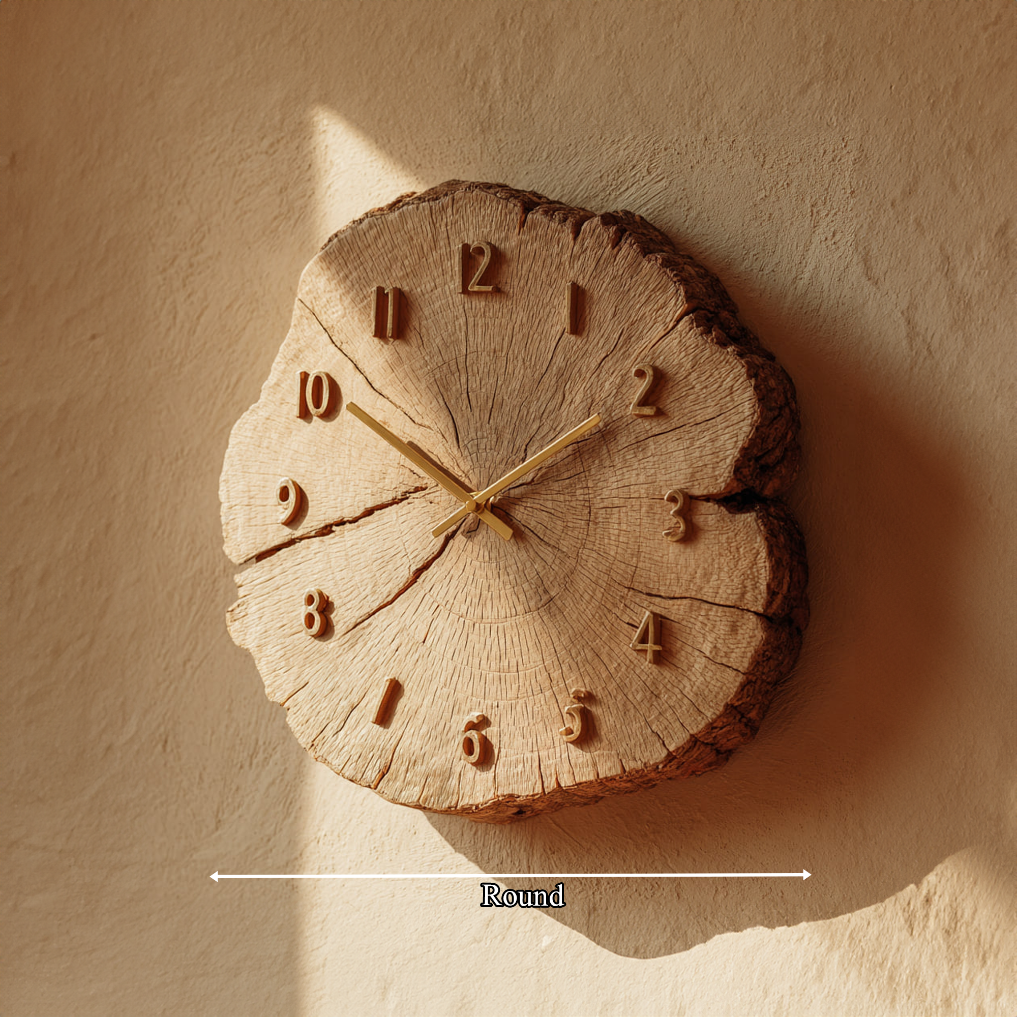 Rustic Wood Slice Wall Clock Study Room Or Office SINLKICK010