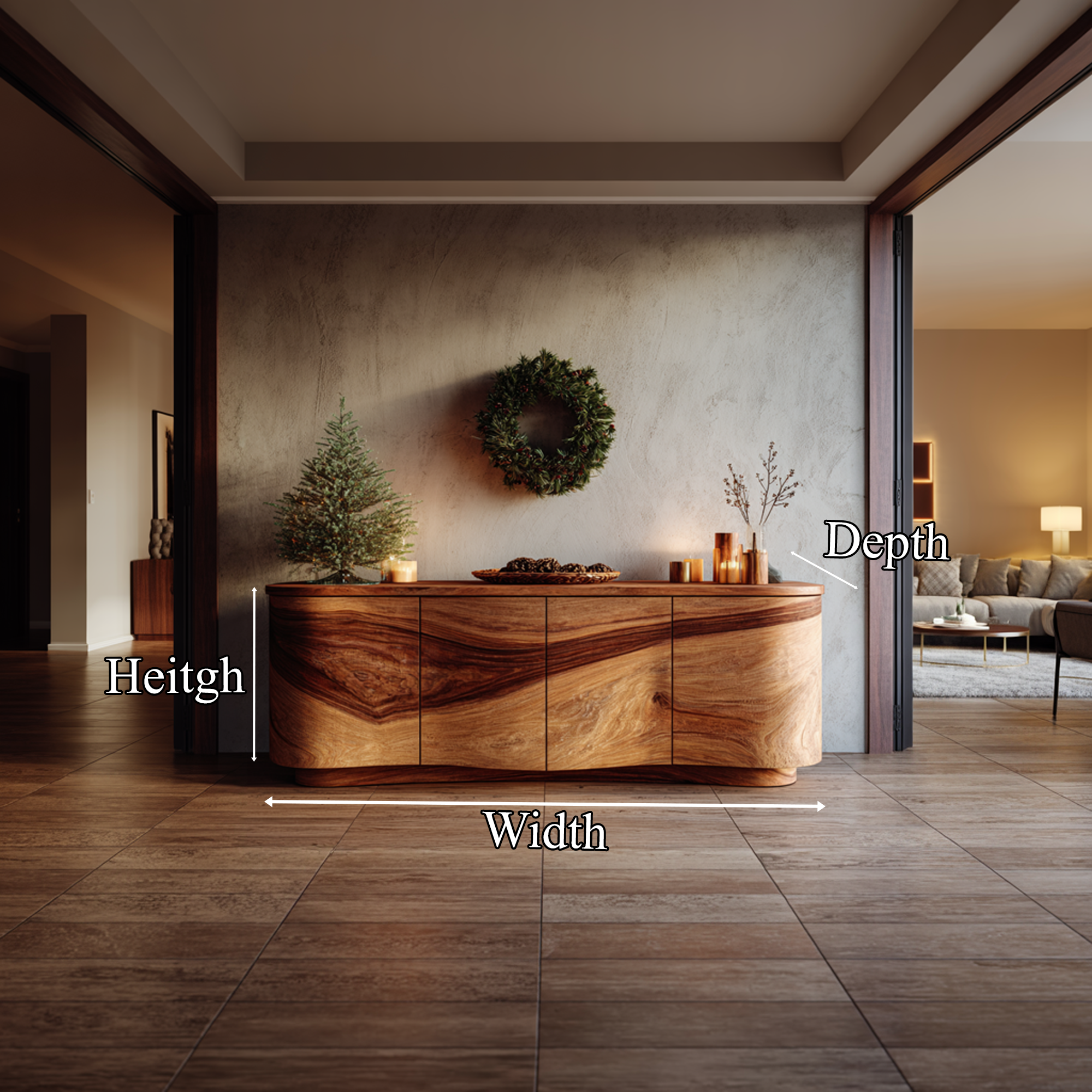 Rustic Luxury Sideboard Cabinet Living Room Interior Decor SINLKISC323