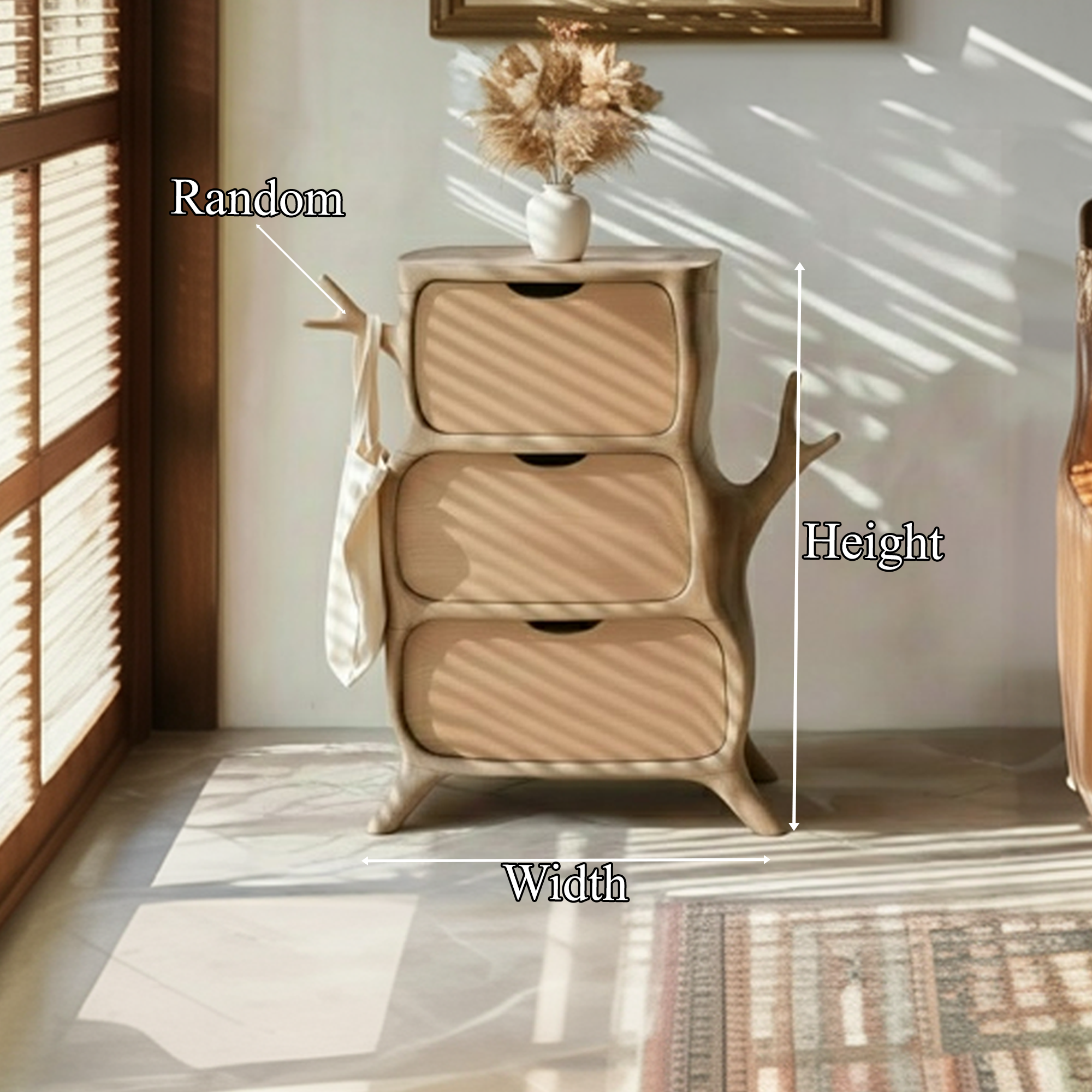 Rustic Wooden Storage Cabinet Living Room Furniture SINLKISC331
