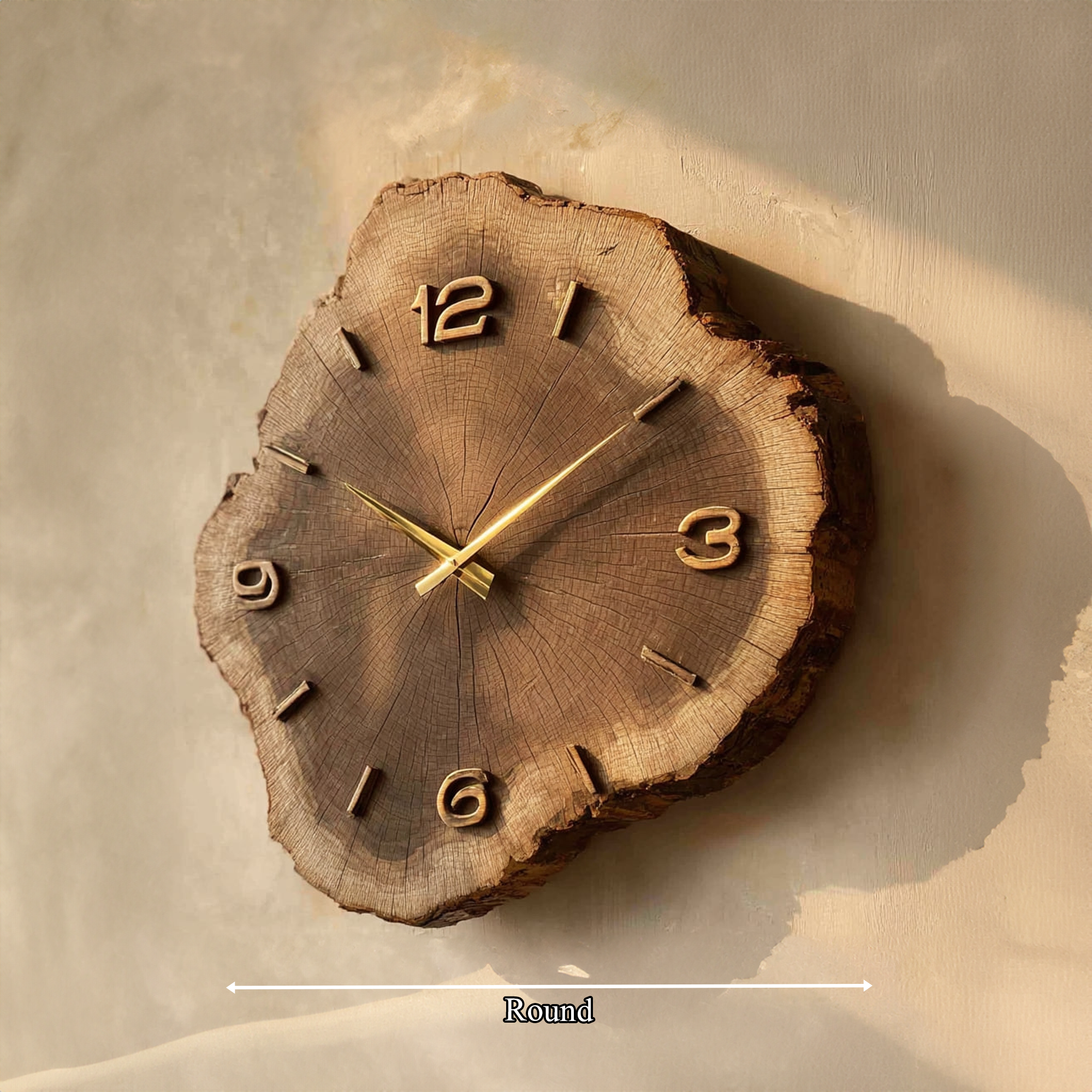 Rustic Natural Craft Wall Clock Living Room Or Study Room SINLKICK014