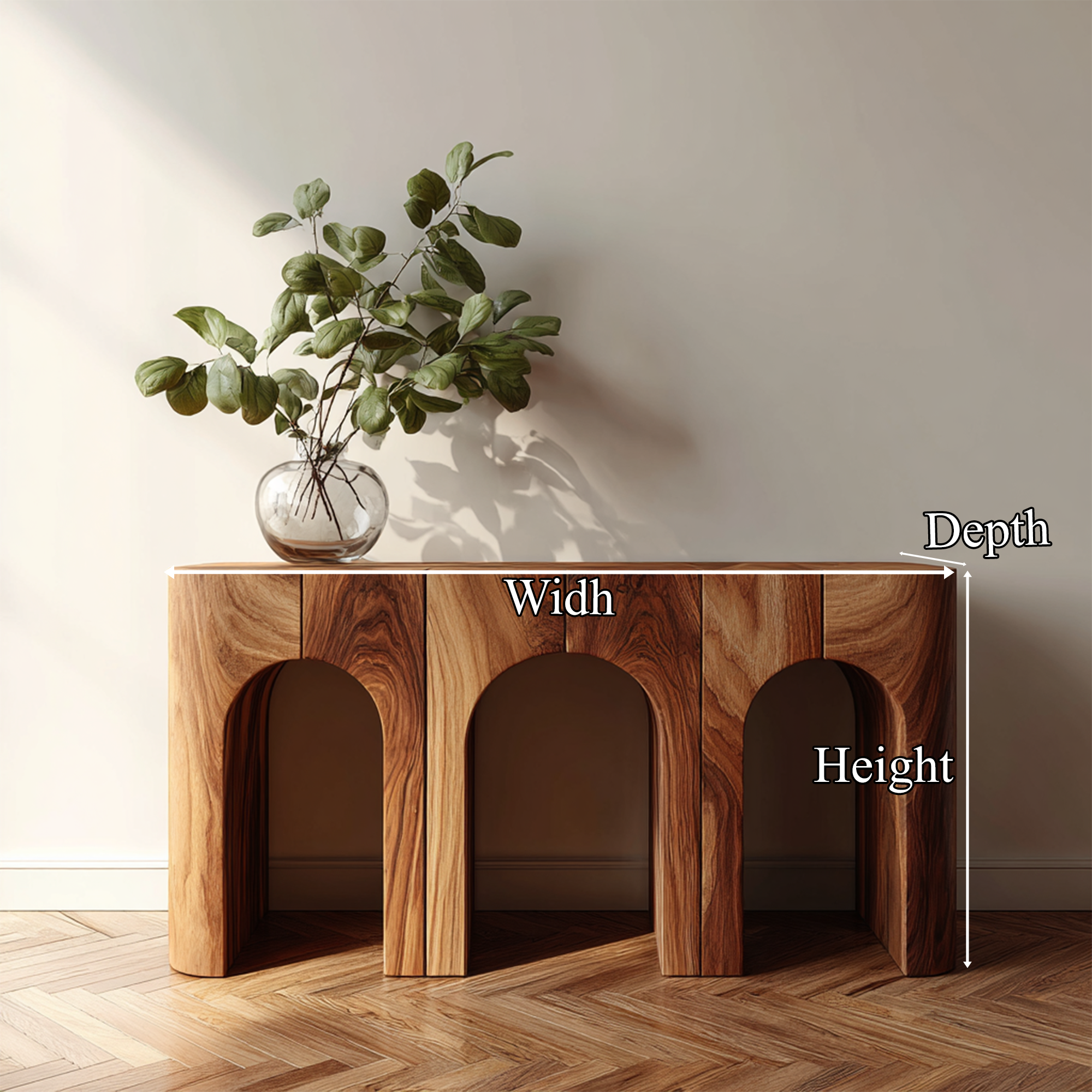 Mid Century Arch Console Table Living Room And Entryway SINLKICS421