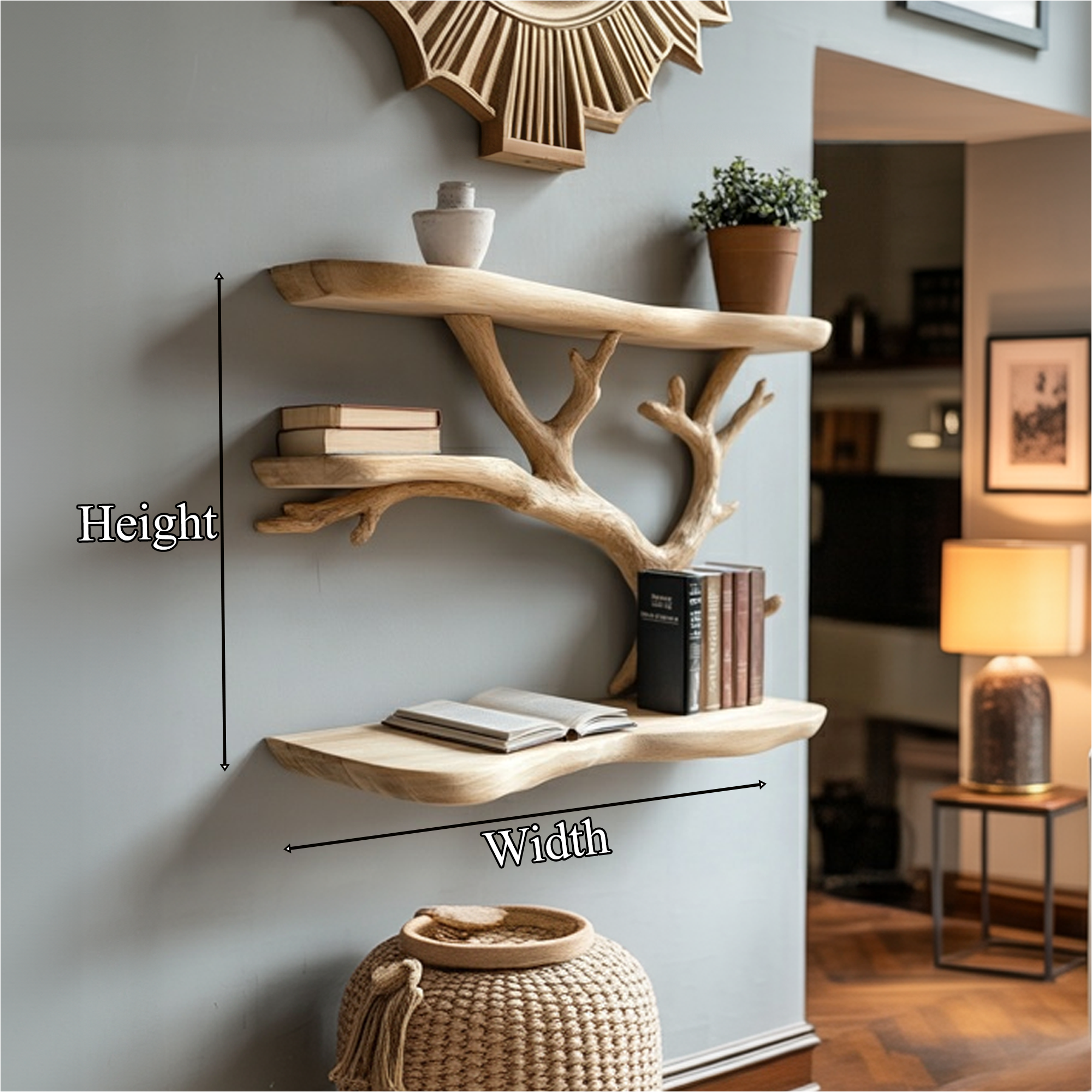 Branch Shape Wall Shelf Bedroom And Living Room SINLKITBS107