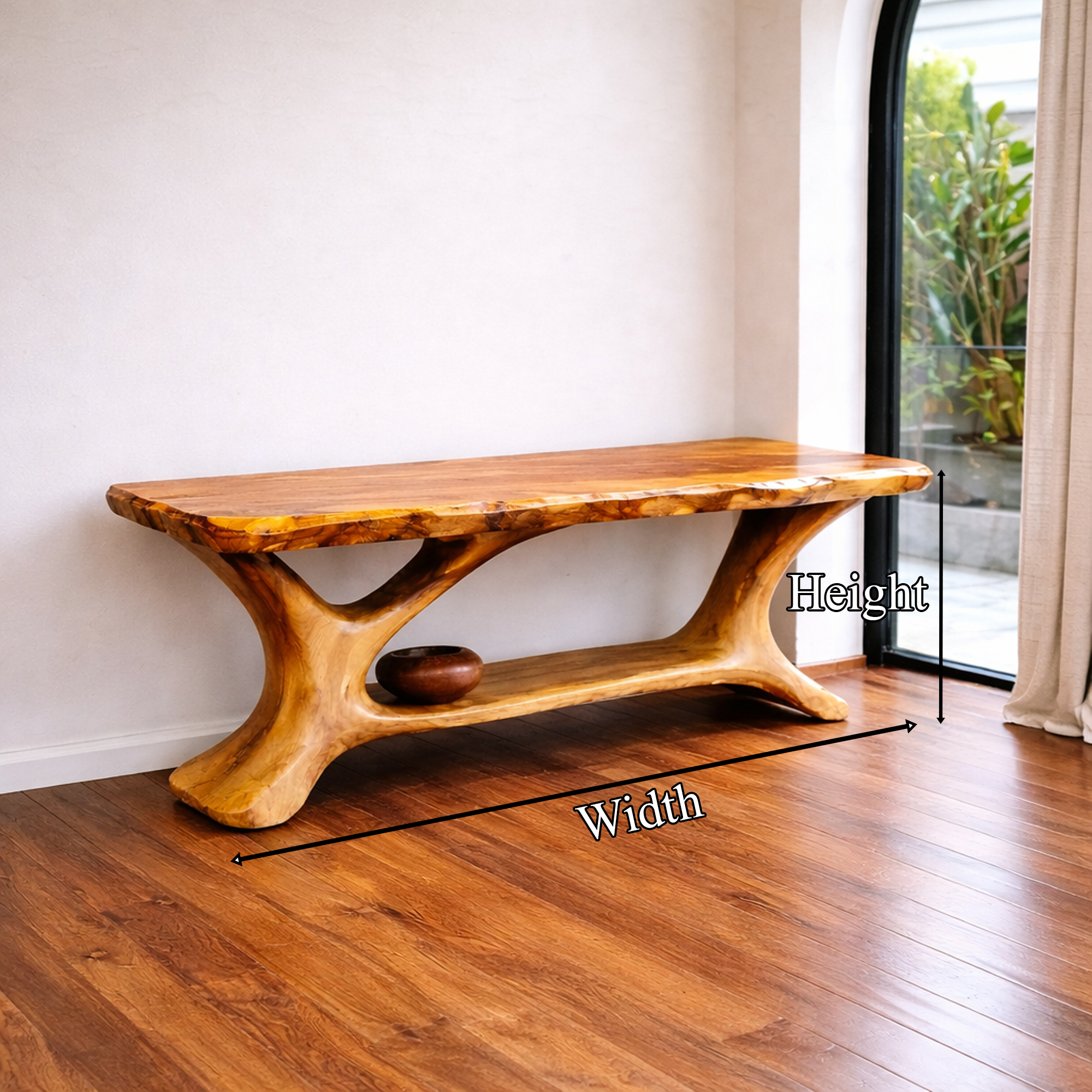 Handmade Rustic Console Table With Artistic Base For Hallway Interior SINLKICS470