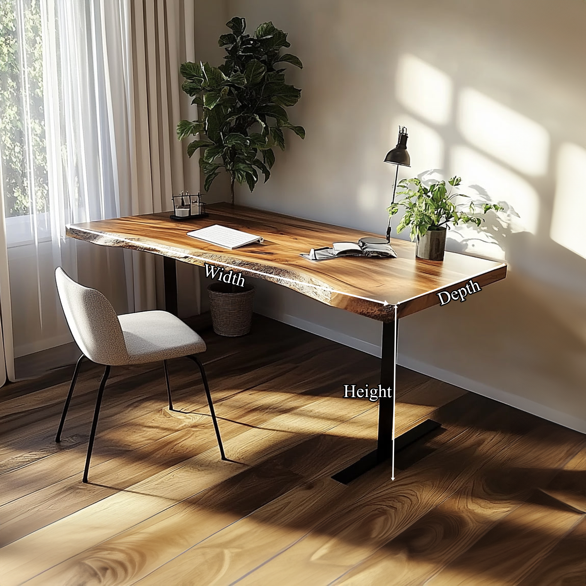 Rustic Contemporary Desk Bedroom And Office Area SINLKIDK021