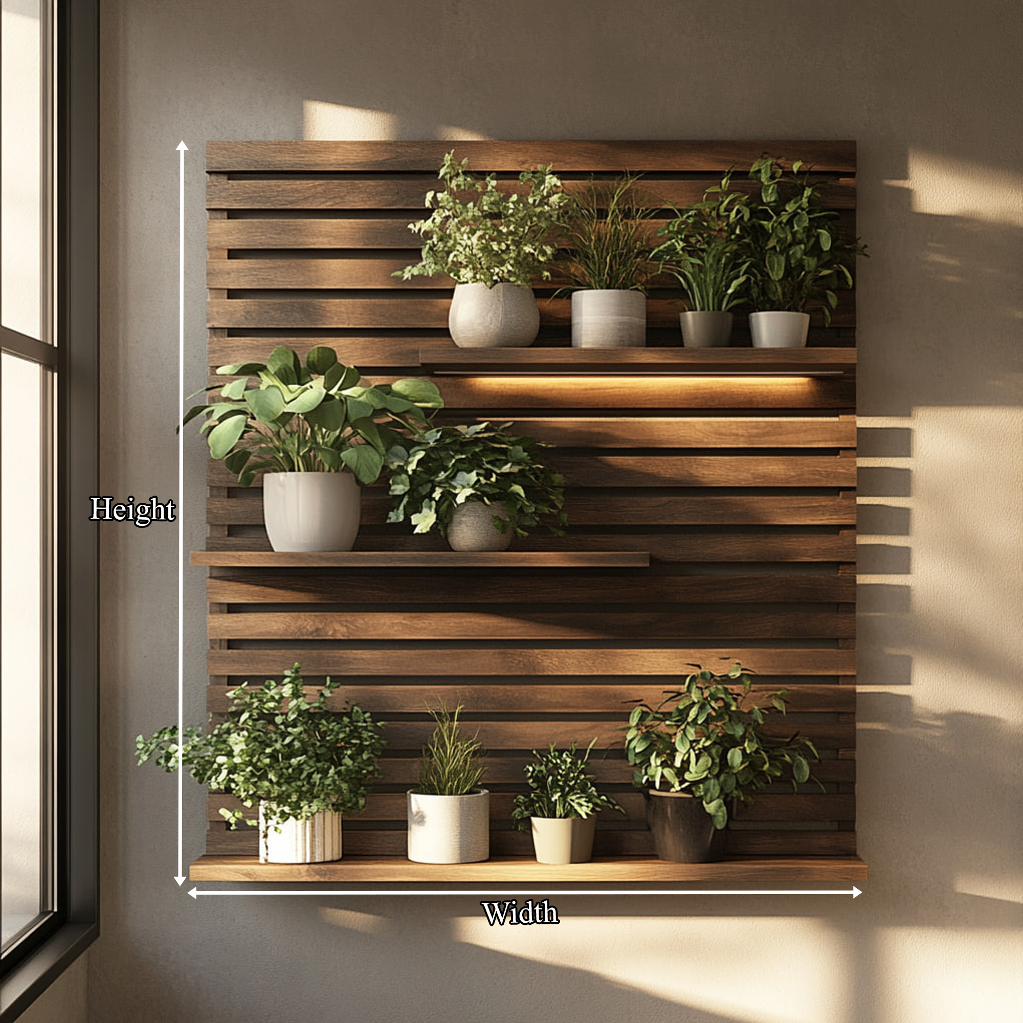 Modern Wooden Wall Planter Shelf Living Room Or Hallway SINLKIFL229