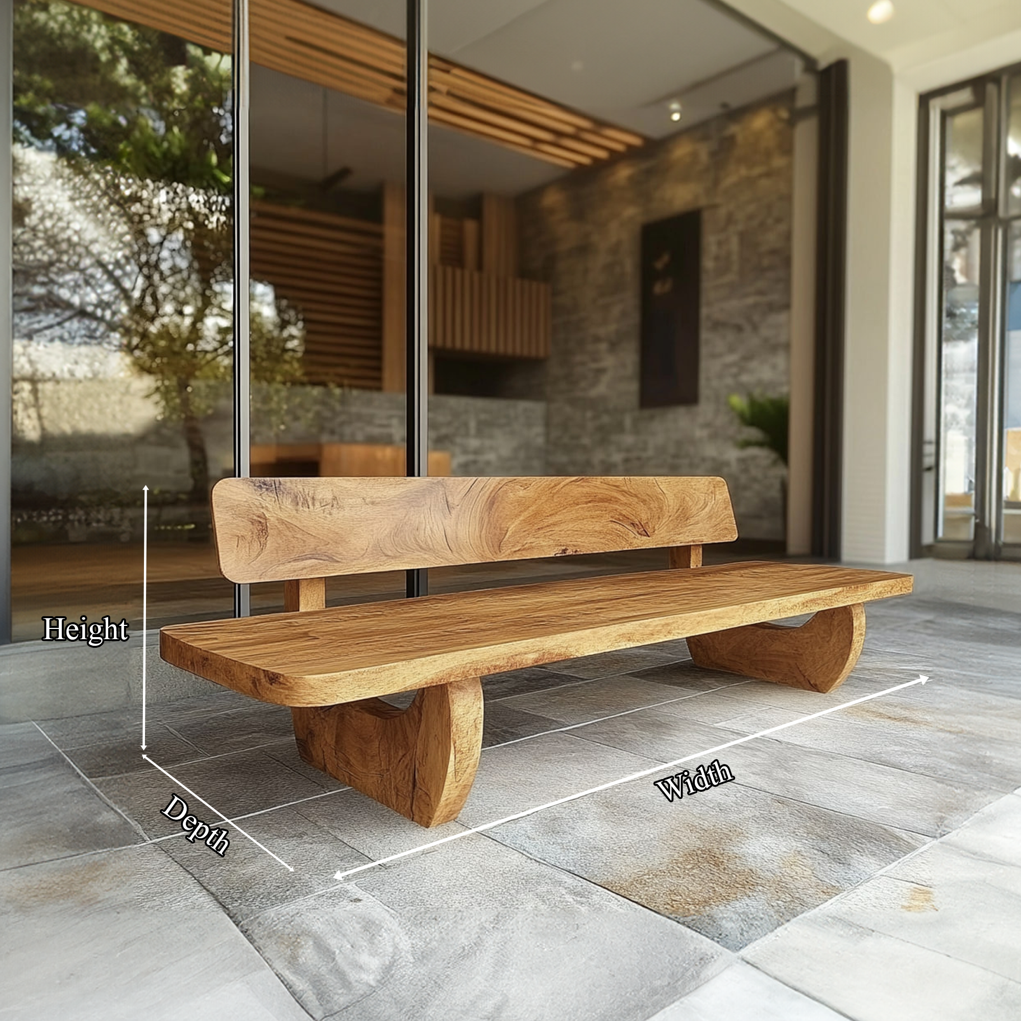 Rustic Handcrafted Style Bench For Entryway Or Bedroom SINLKIRS049