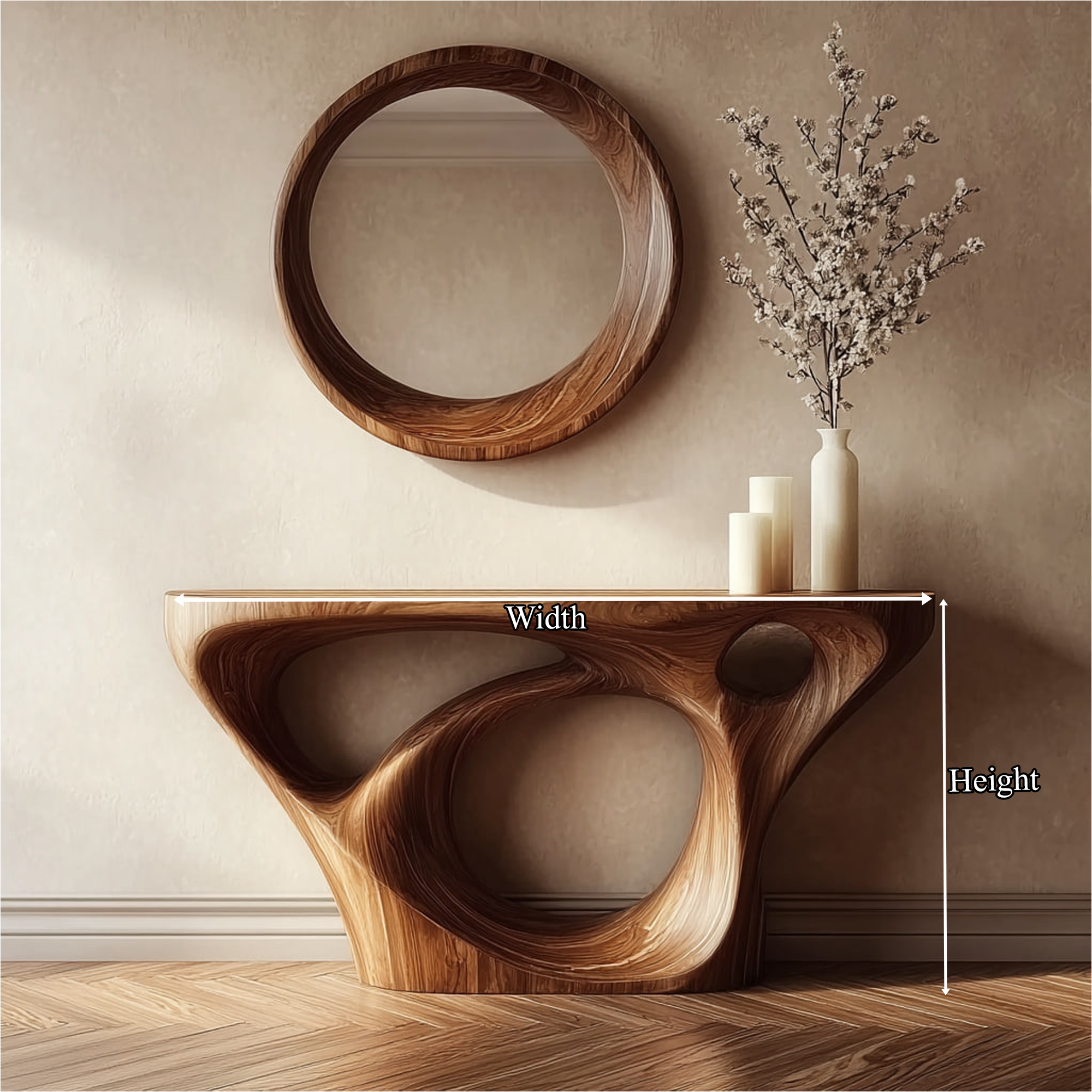 Mid Century Unique Console Table Living Room SINLKICS284