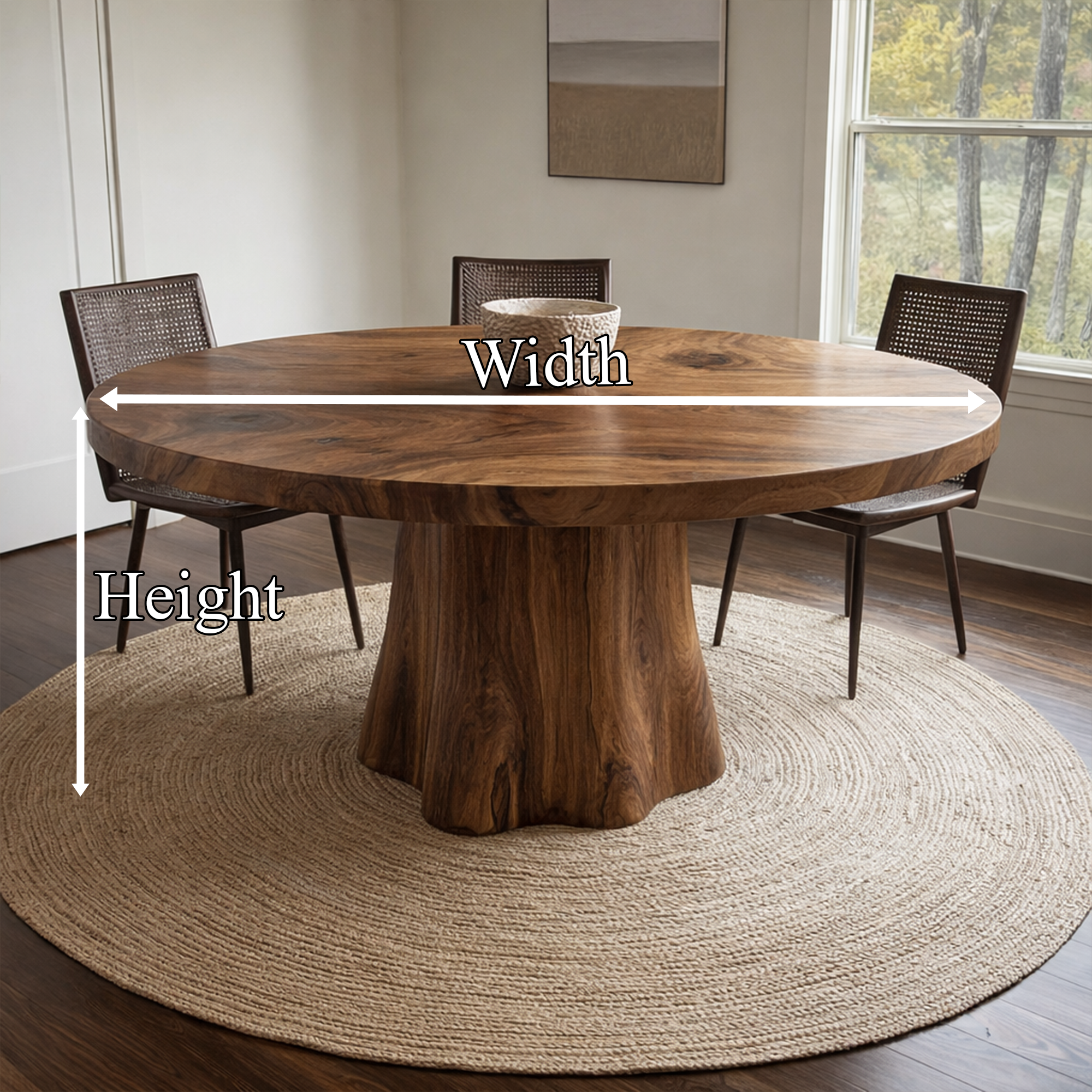 Rustic Round Dining Table For Dining Room And Kitchen SINLKIDT159