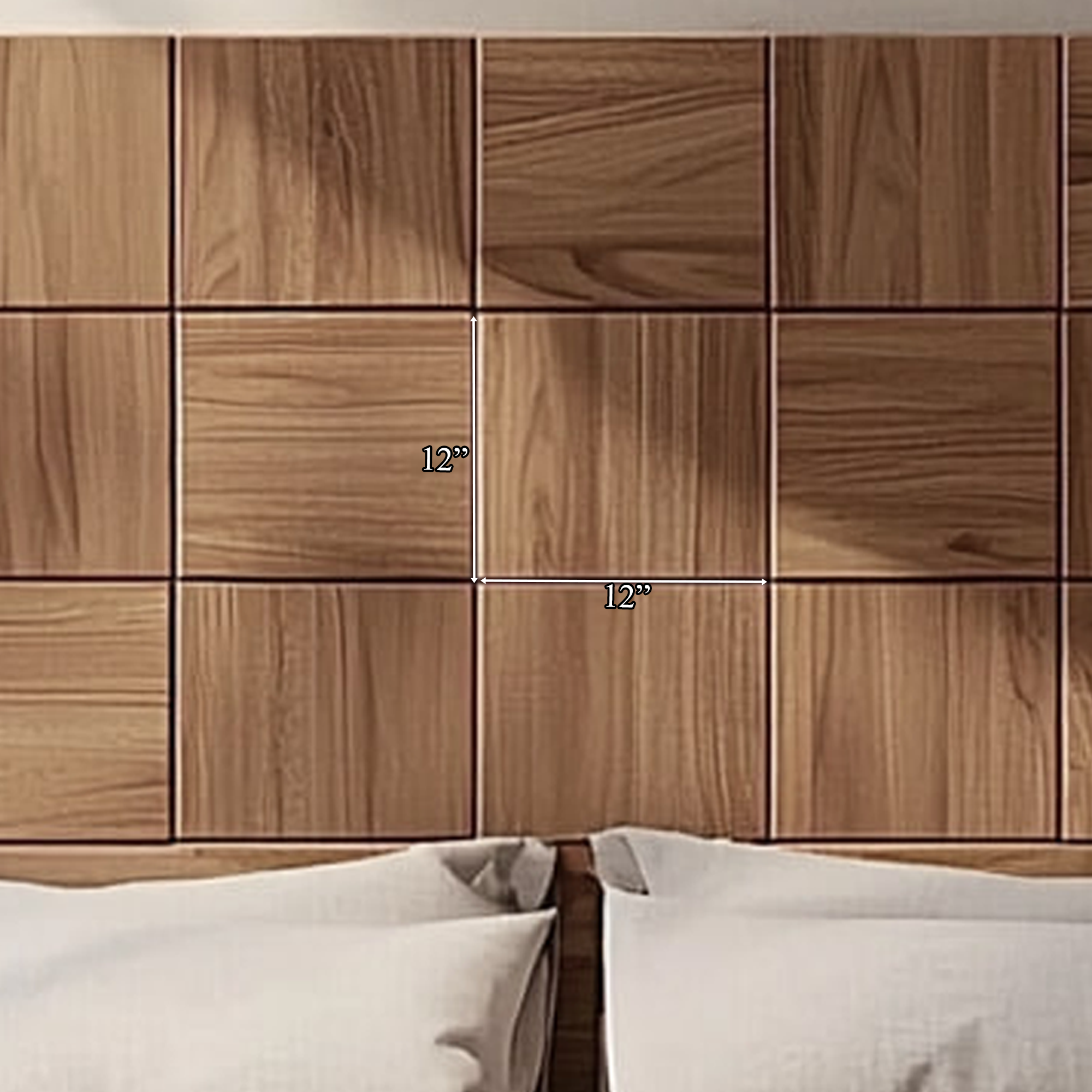 Mid Century Solid Wood Headboard Master Bedroom Decor SINLKIDH010
