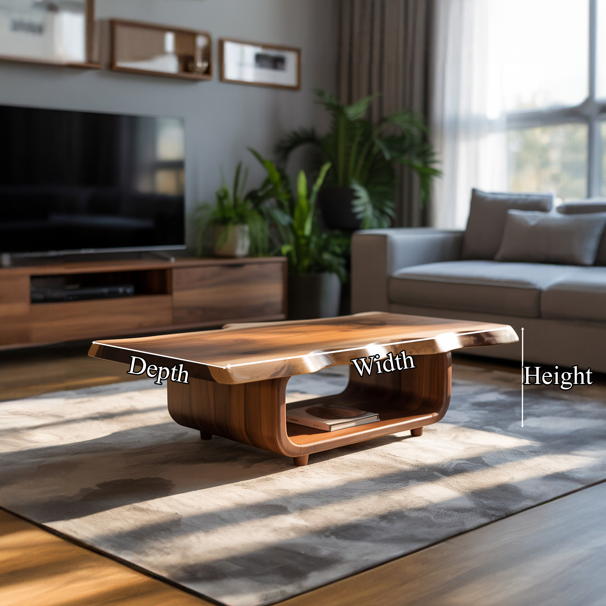 Mid Century Organic Coffee Table Living Room And Lounge Room SINLKICF246