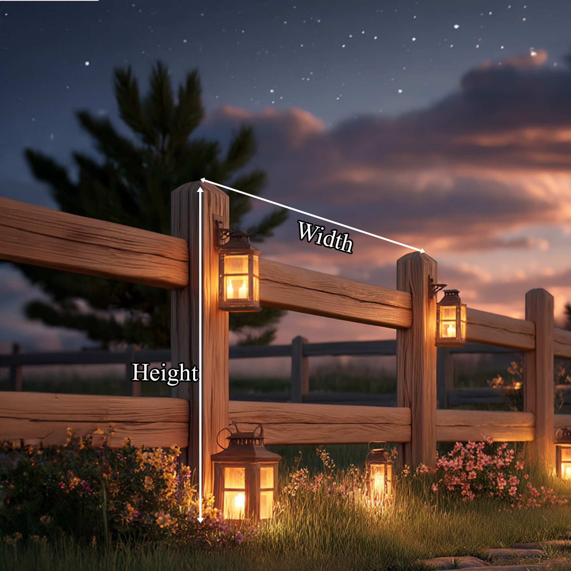 Rustic Farmhouse Fence For Garden And Outdoor Path SINLKIWF001