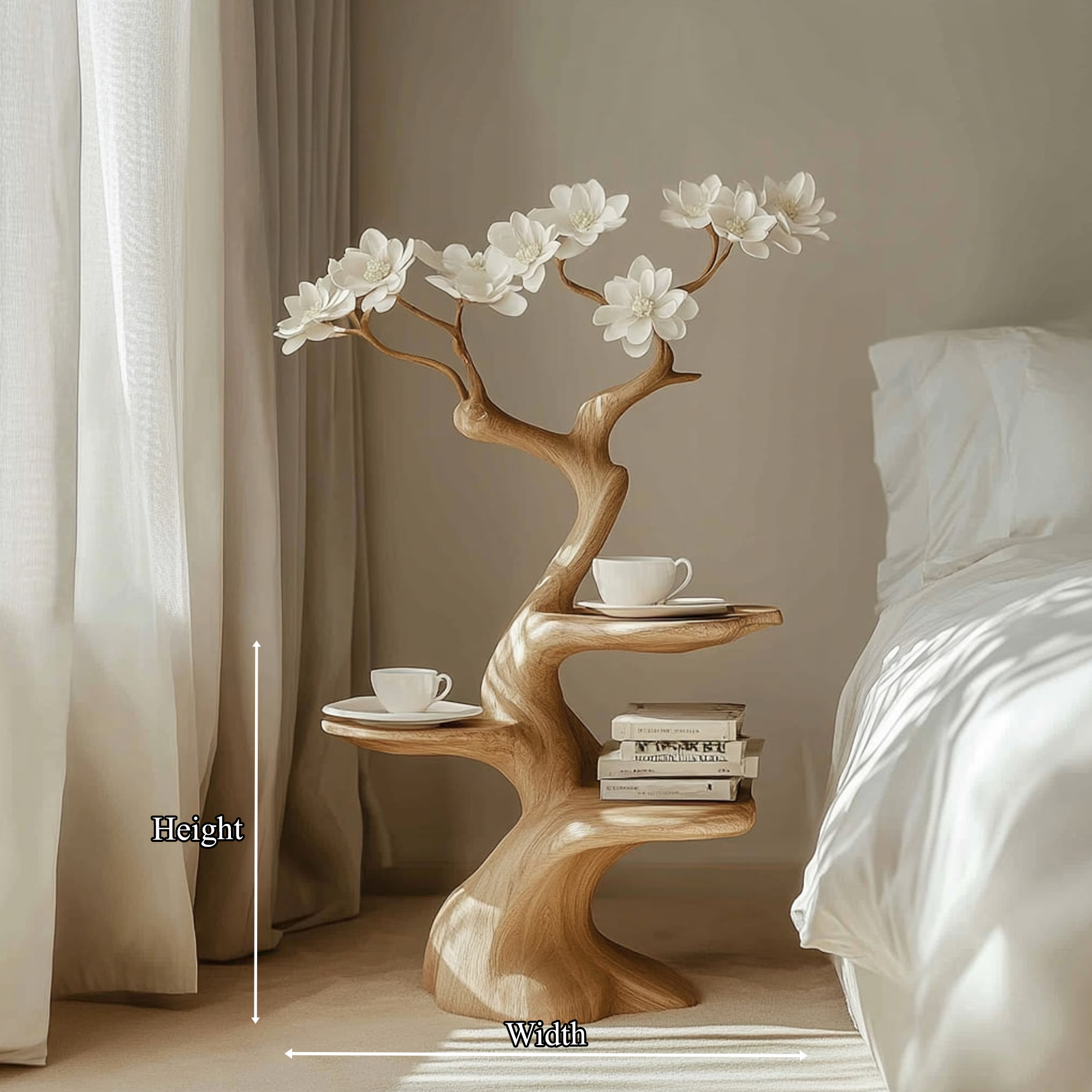 Rustic Decorative Side Table Living Room Reading Corner SINLKIBT151