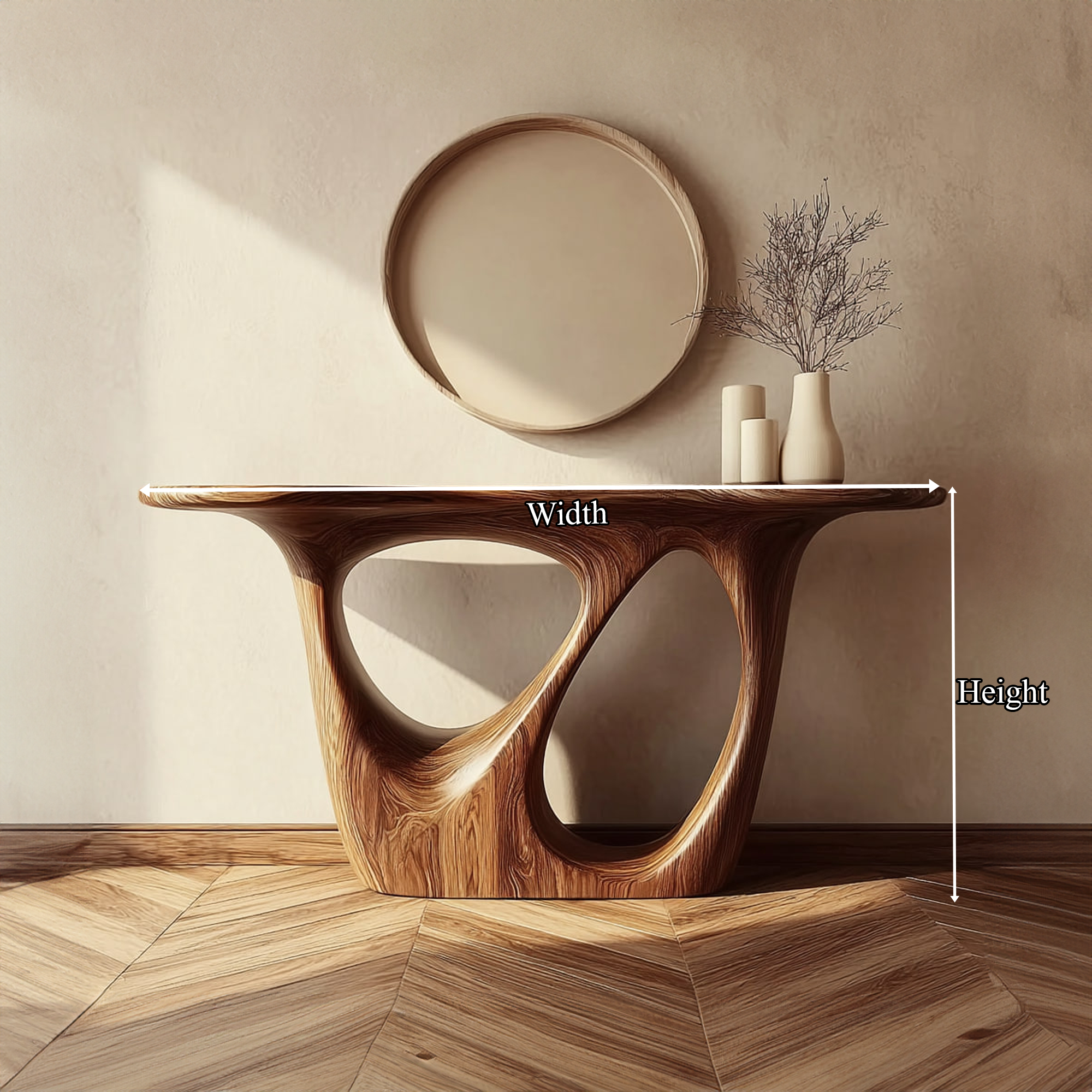 Mid Century Modern Console Table Accent Living Room SINLKICS281