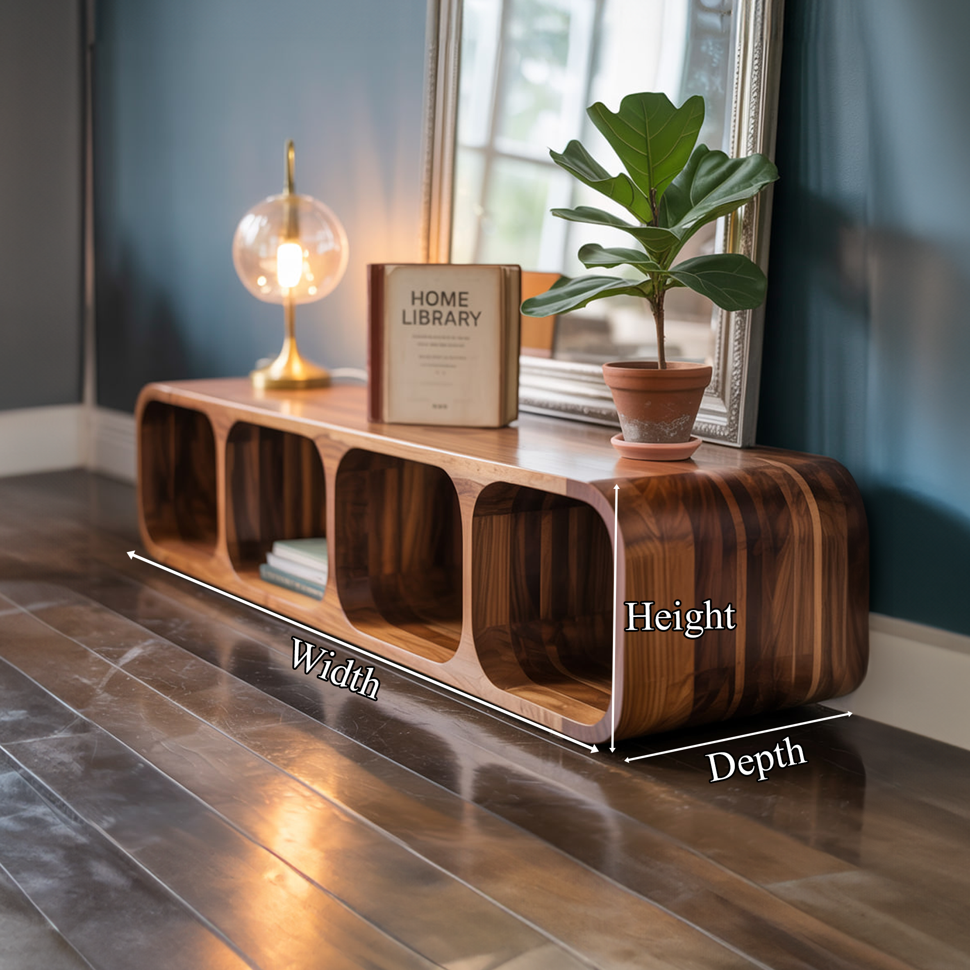 Mid Century Wooden Low Storage Cabinet Living Room Or Entryway SINLKISC274