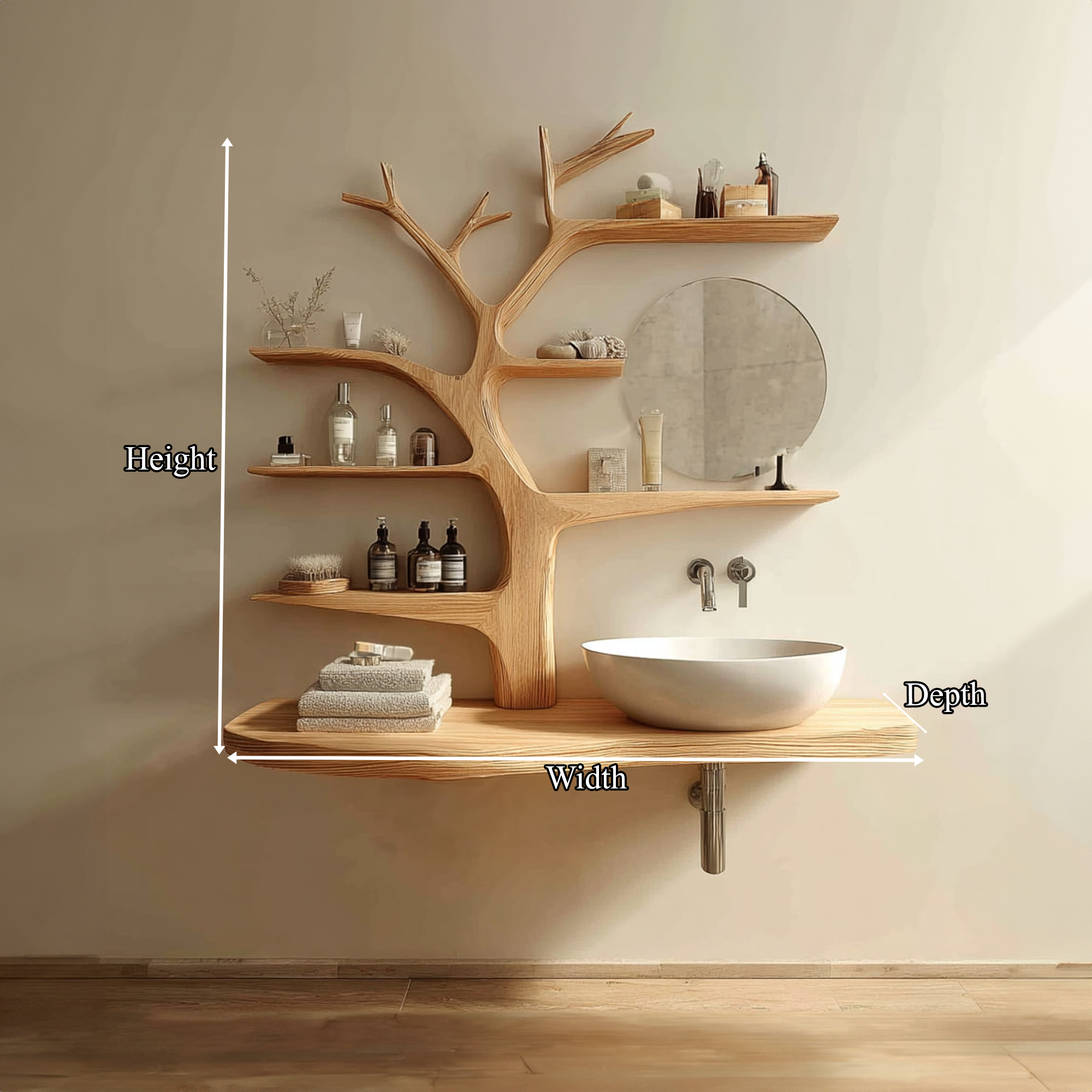 Rustic Nature Inspired Vanity Bathroom Or Home Wash Area SINLKITBB008