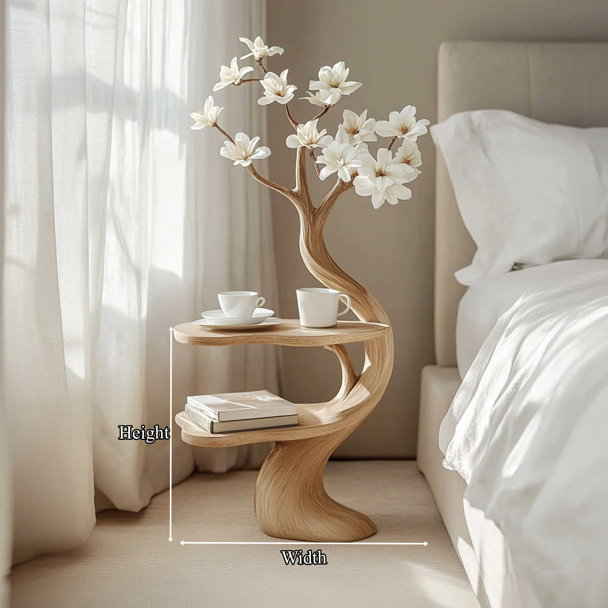 Rustic Branch End Table Modern Bedroom Entryway Nook SINLKIBT156