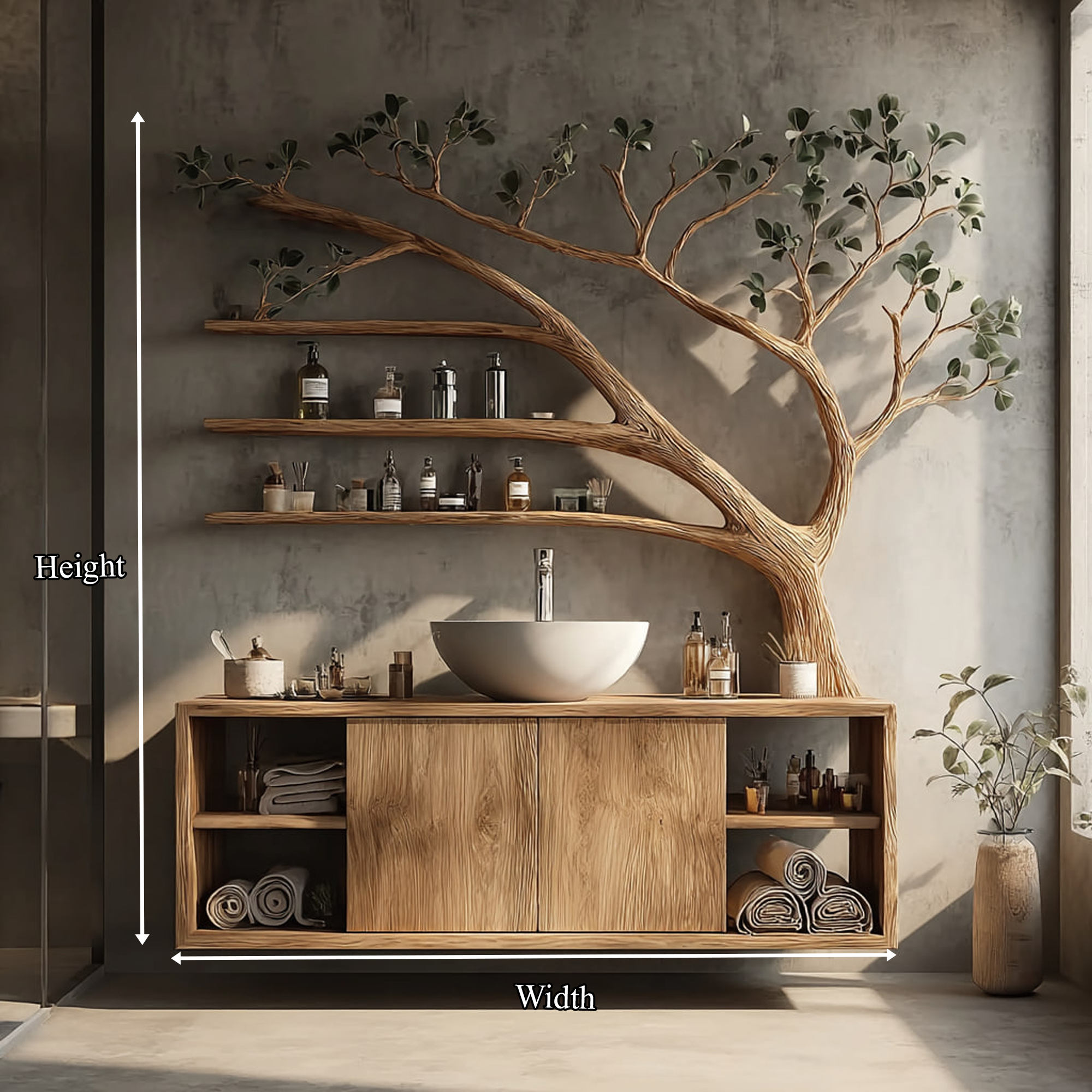 Rustic Tree Branch Vanity Bathroom Or Spa Room SINLKITBB014