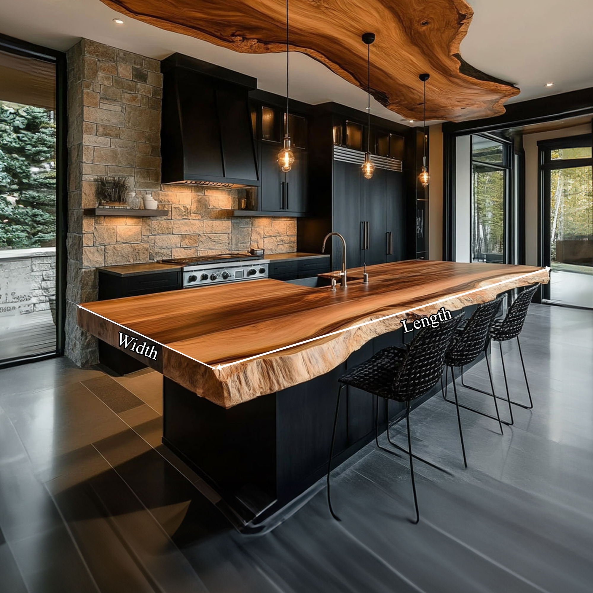 Rustic Luxury Timber Kitchen Island Kitchen Or Dining Room SINLKIKI126