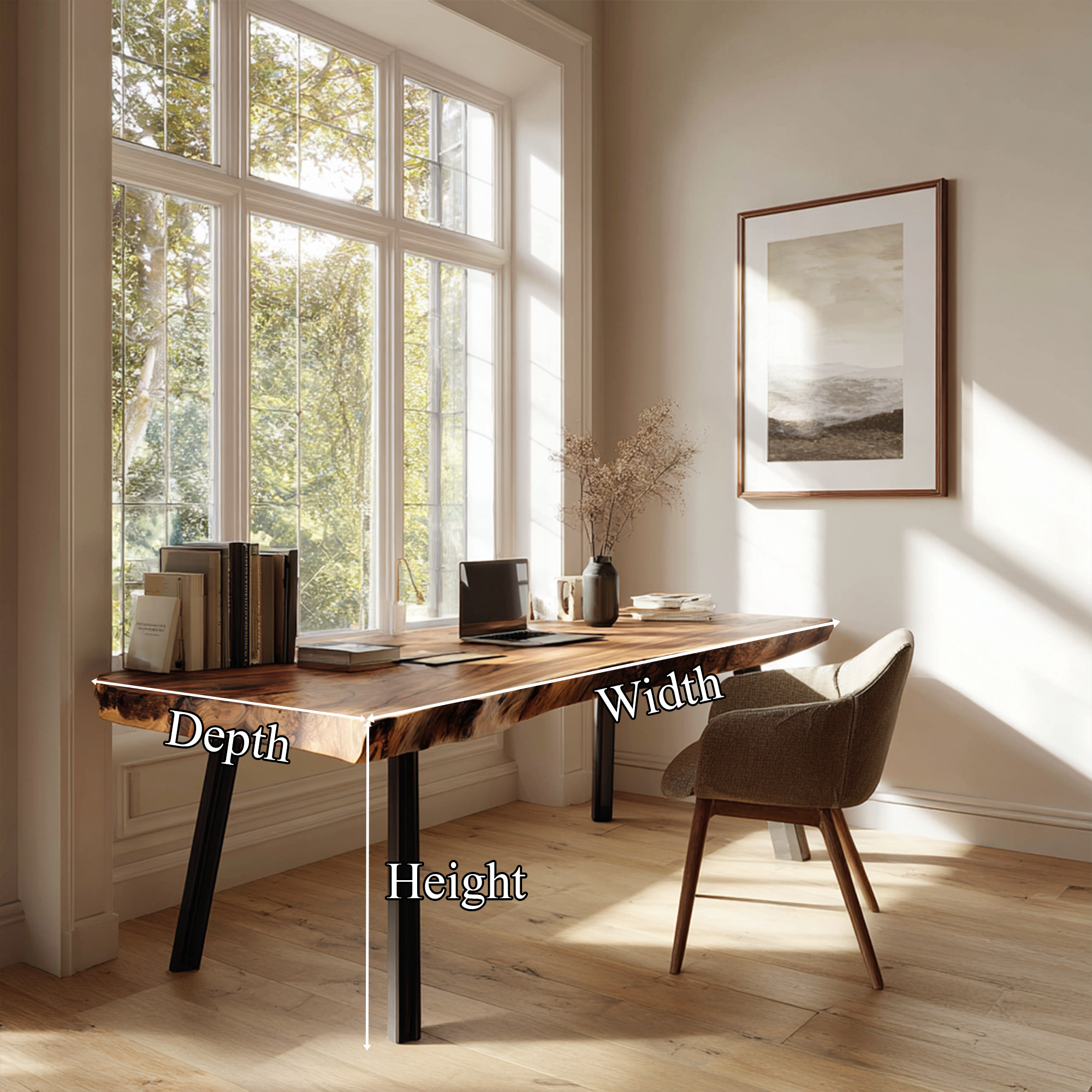 Organic Modern Work Desk Home Office And Study Room SINLKIDK072