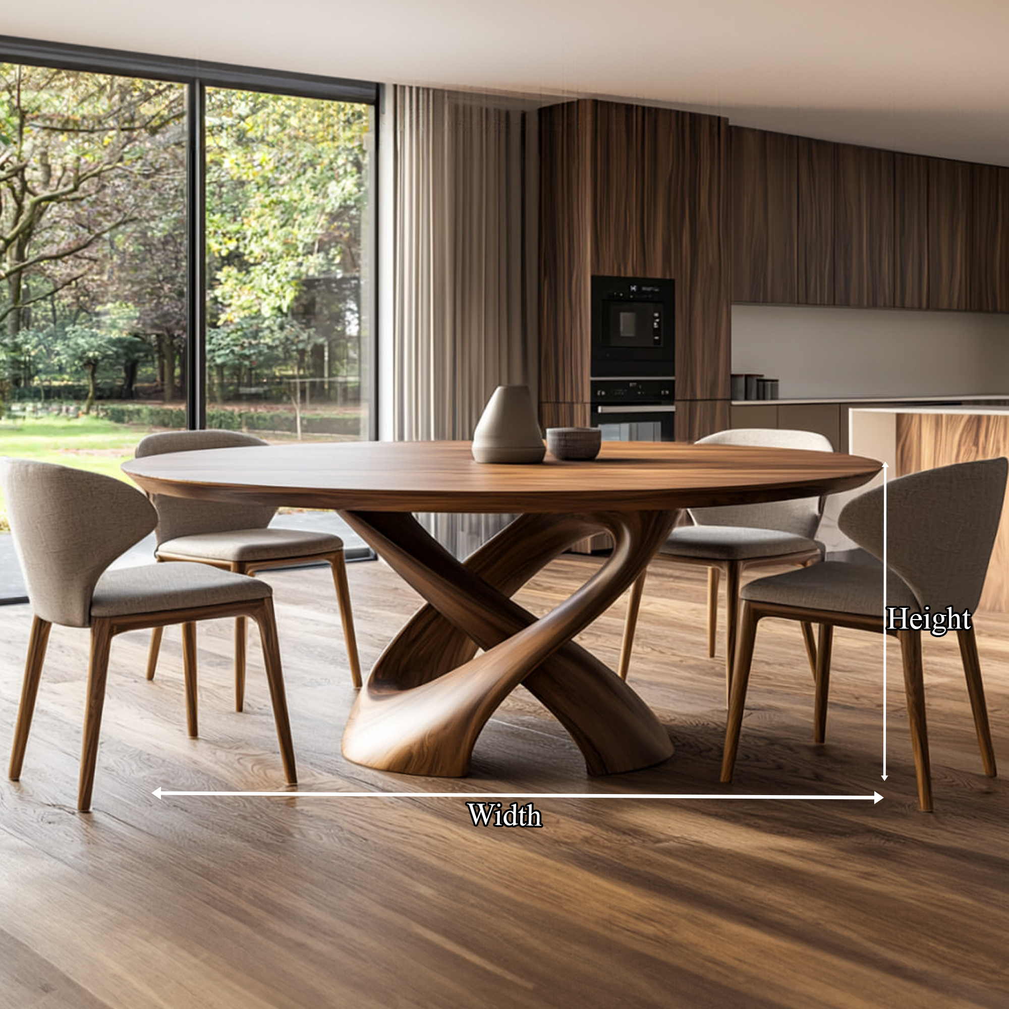 Rustic Handmade Live Edge Dining Table Kitchen SINLKIDT124