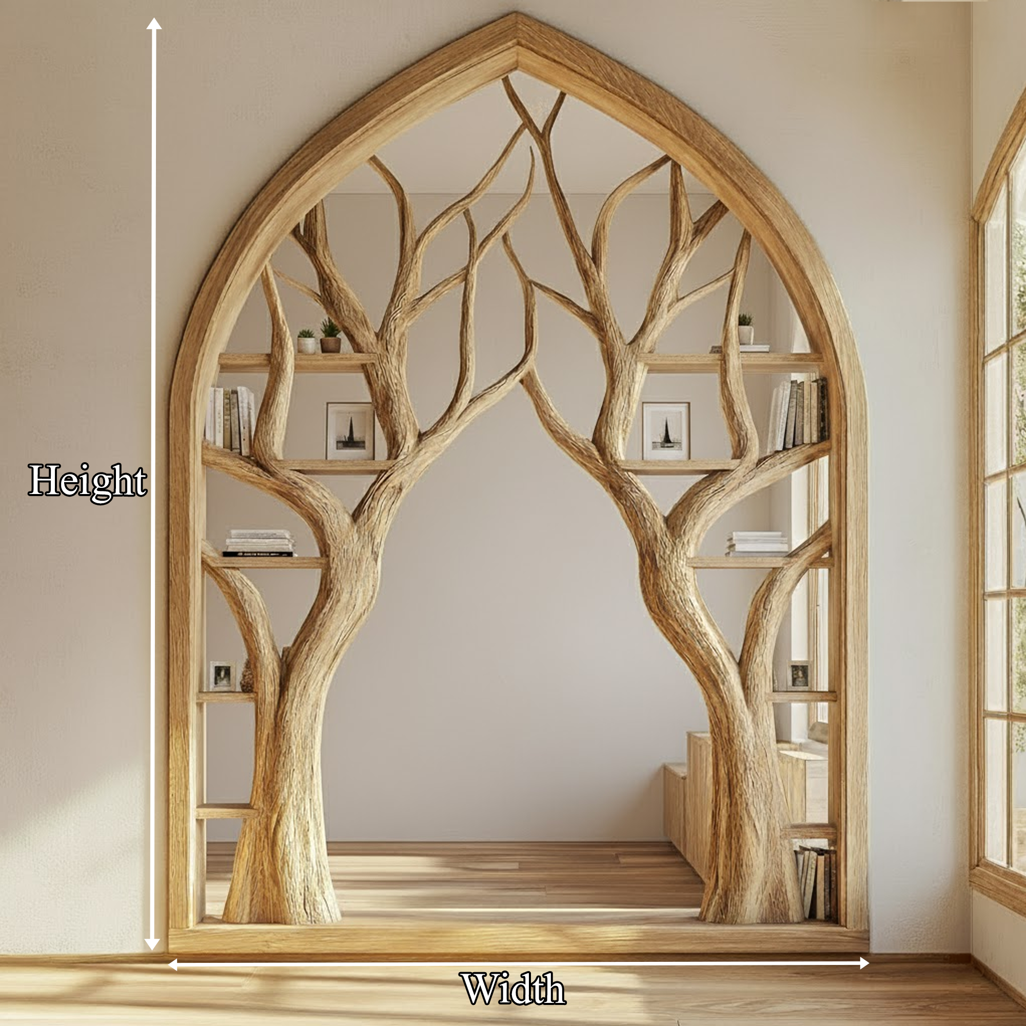 Organic Architectural Archway Shelf For Living Space Or Interior Area SINLKIDF004
