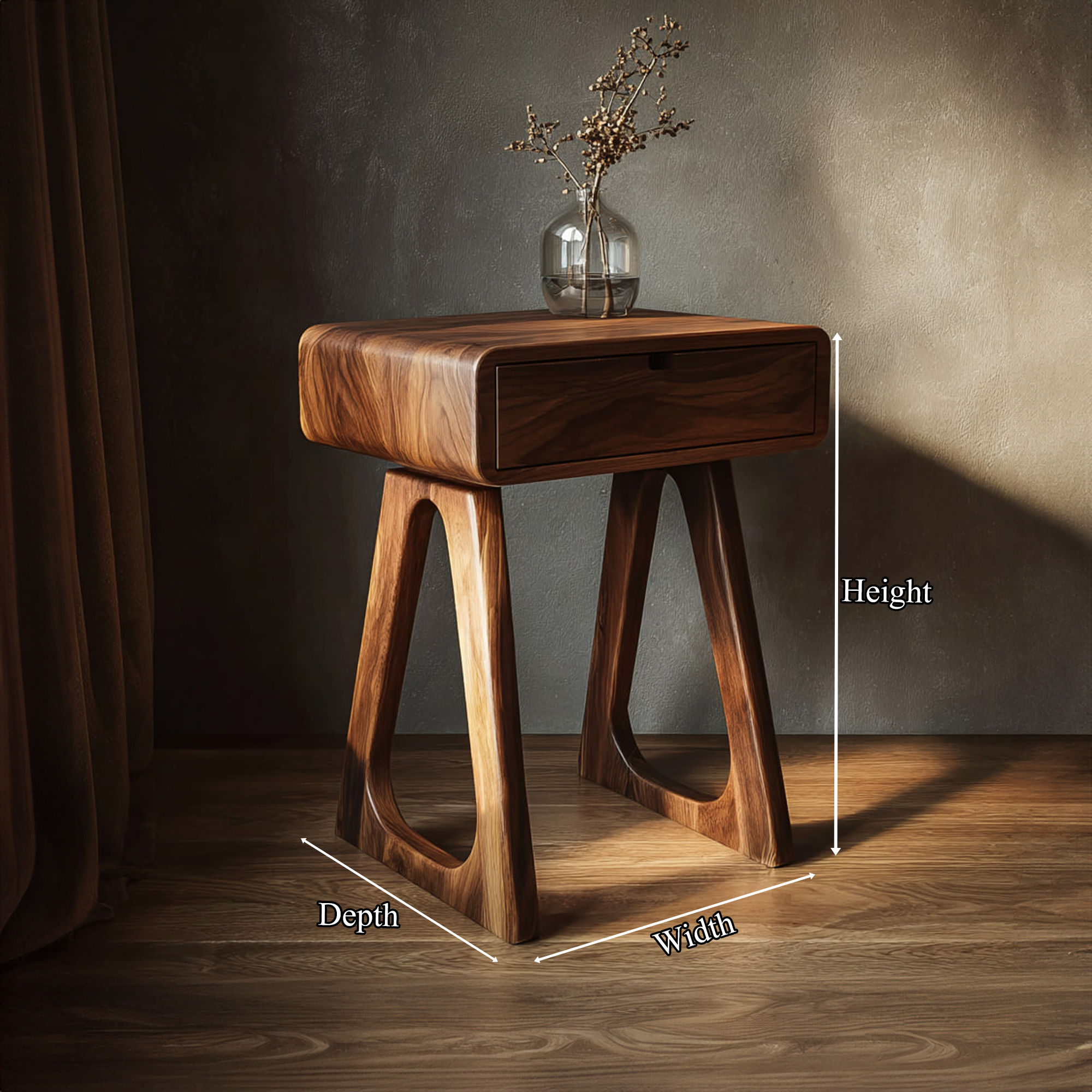 Modern Minimalist Nightstand Bedroom Or Guest Room SINLKICC021