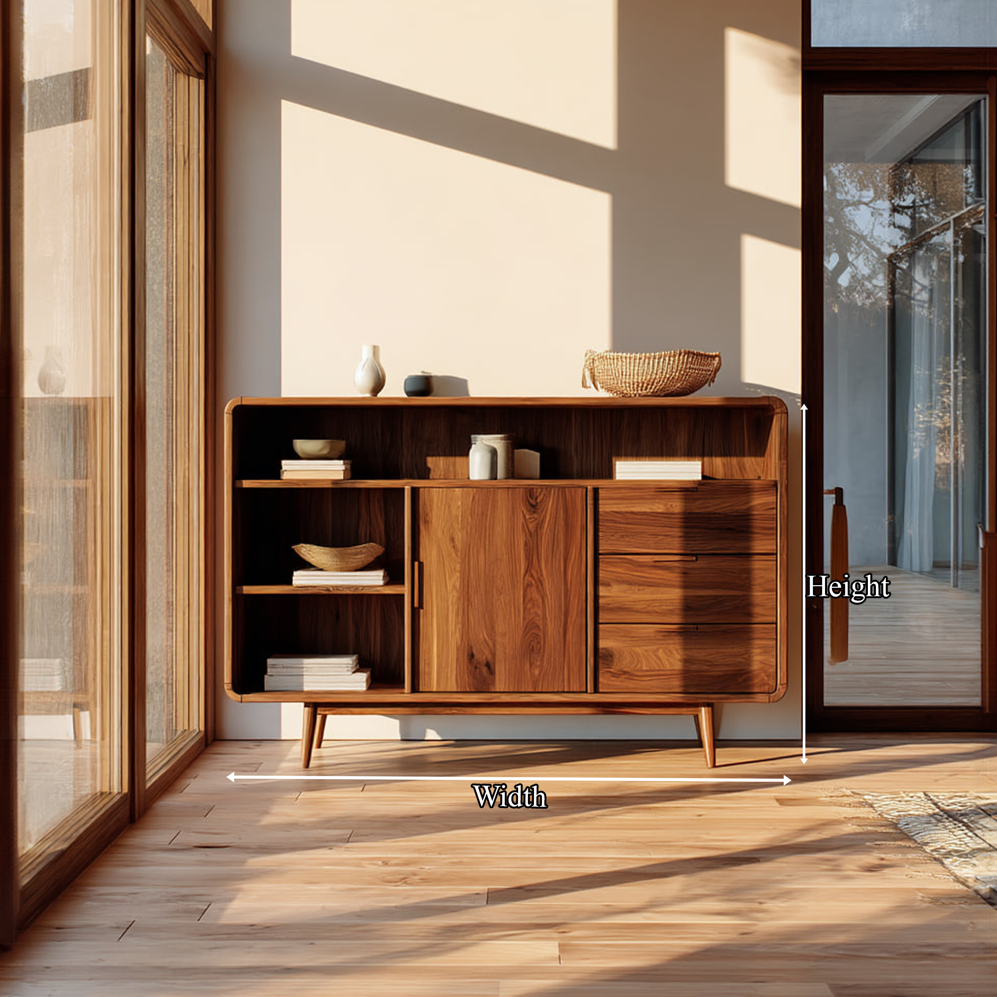 Mid Century Wooden Display Cabinet Entryway Or Bedroom SINLKISC261