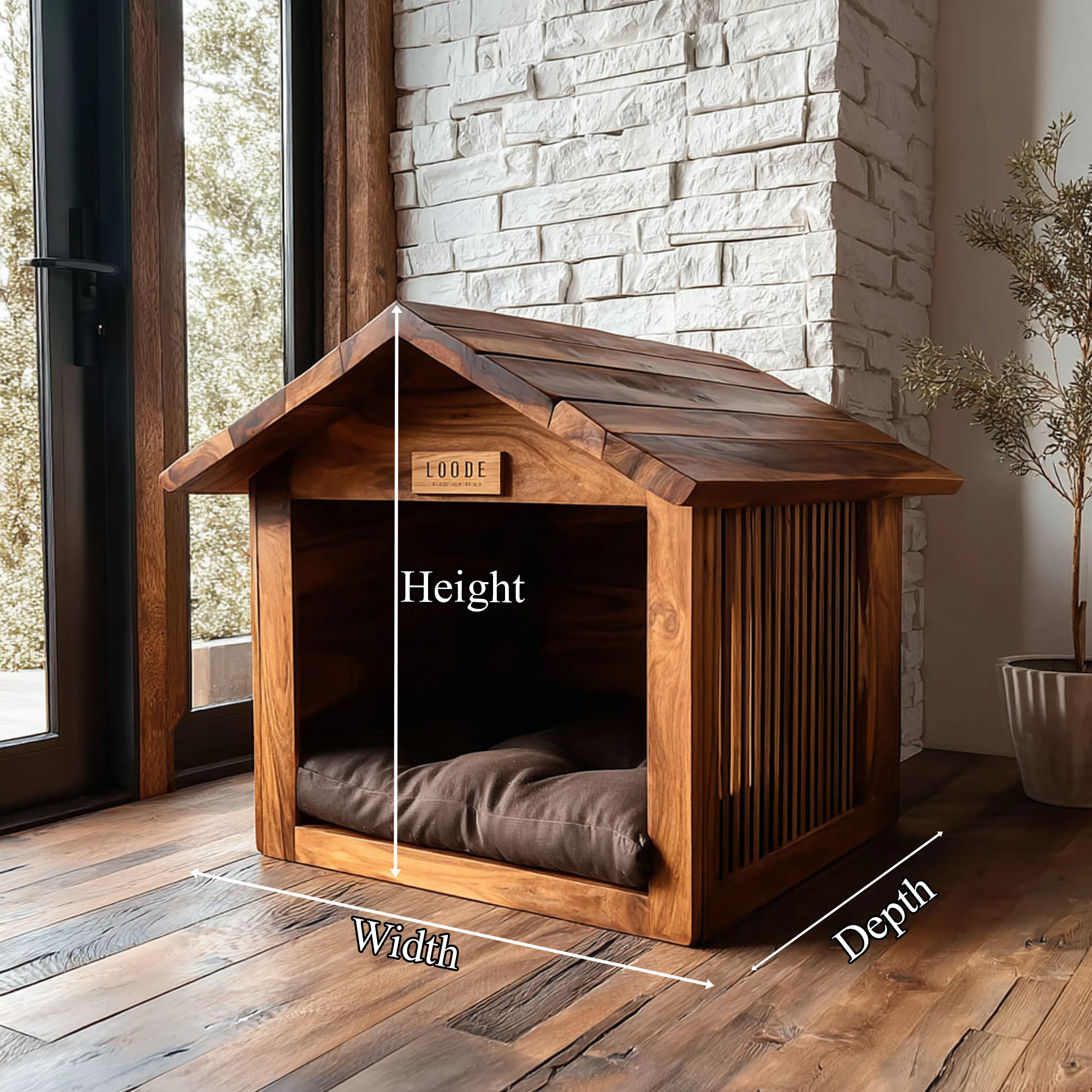 Rustic Farmhouse Pet House For Living Room Or Home Space SINLKIPB008