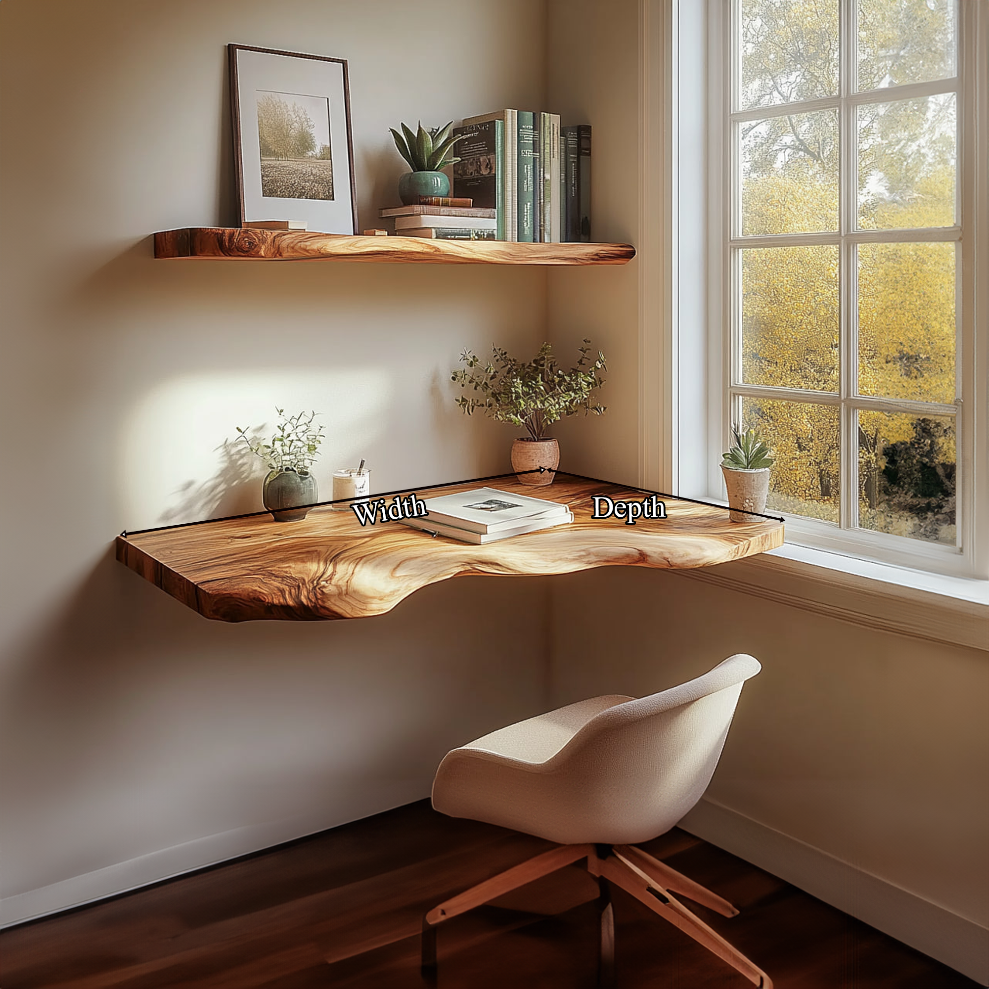 Mid Century Floating Study Shelf Living Room SINLKIFL214