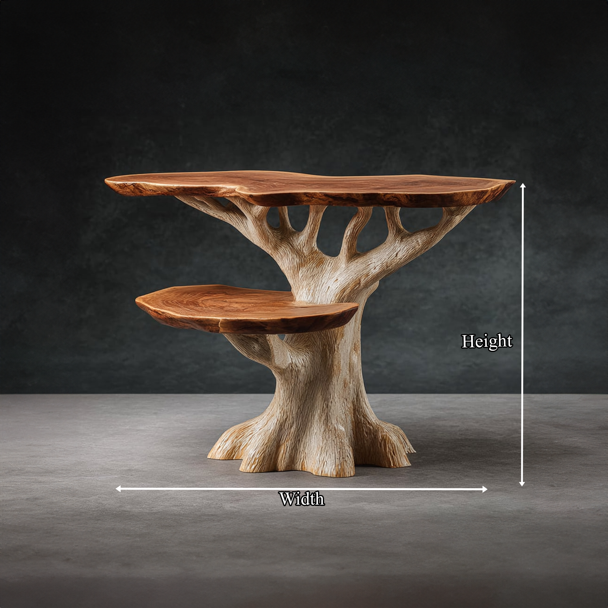 Rustic Sculptural Bedside Table Bedroom Or Living Accent SINLKIBT132