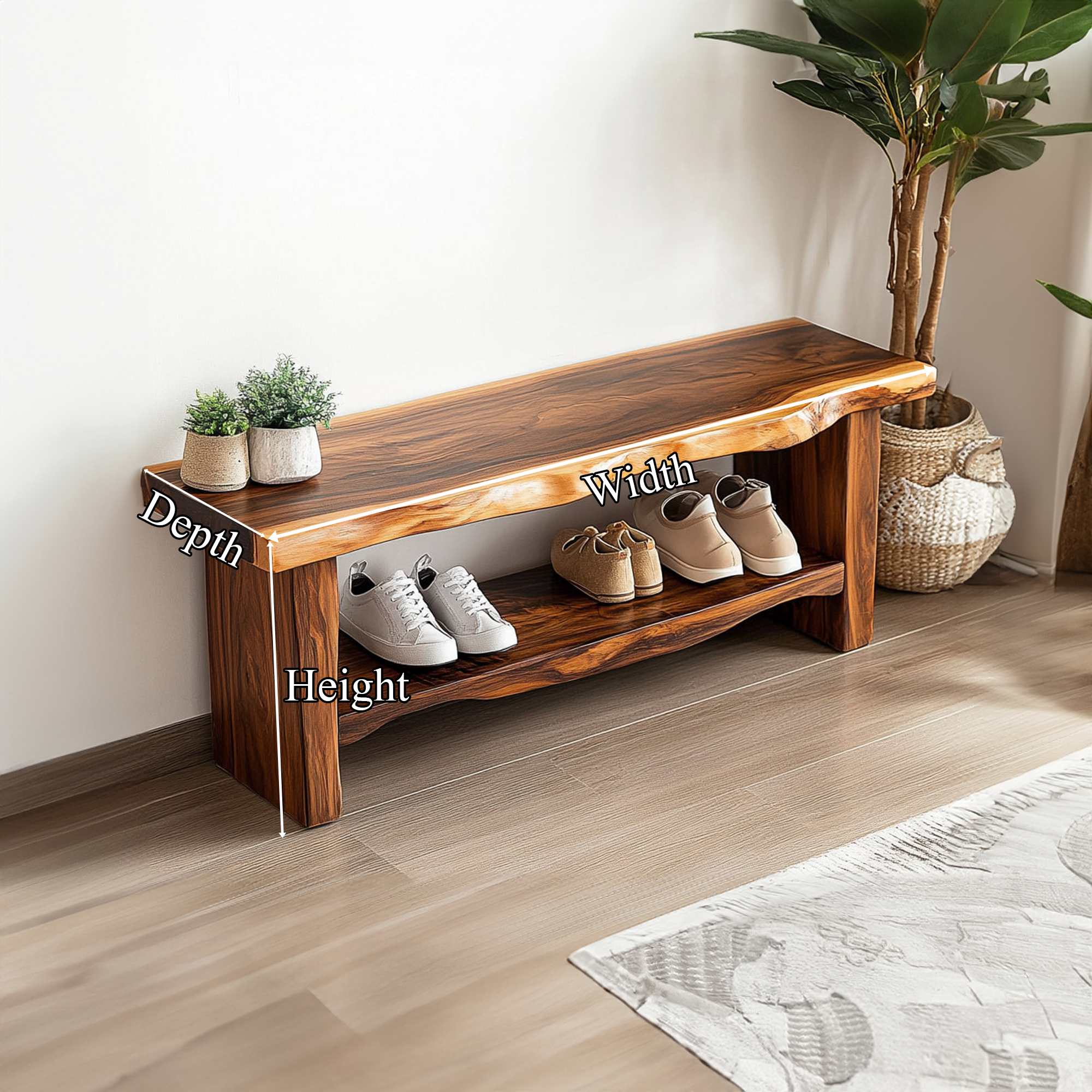 Rustic Home Shoe Bench Entryway And Closet SINLKISB084