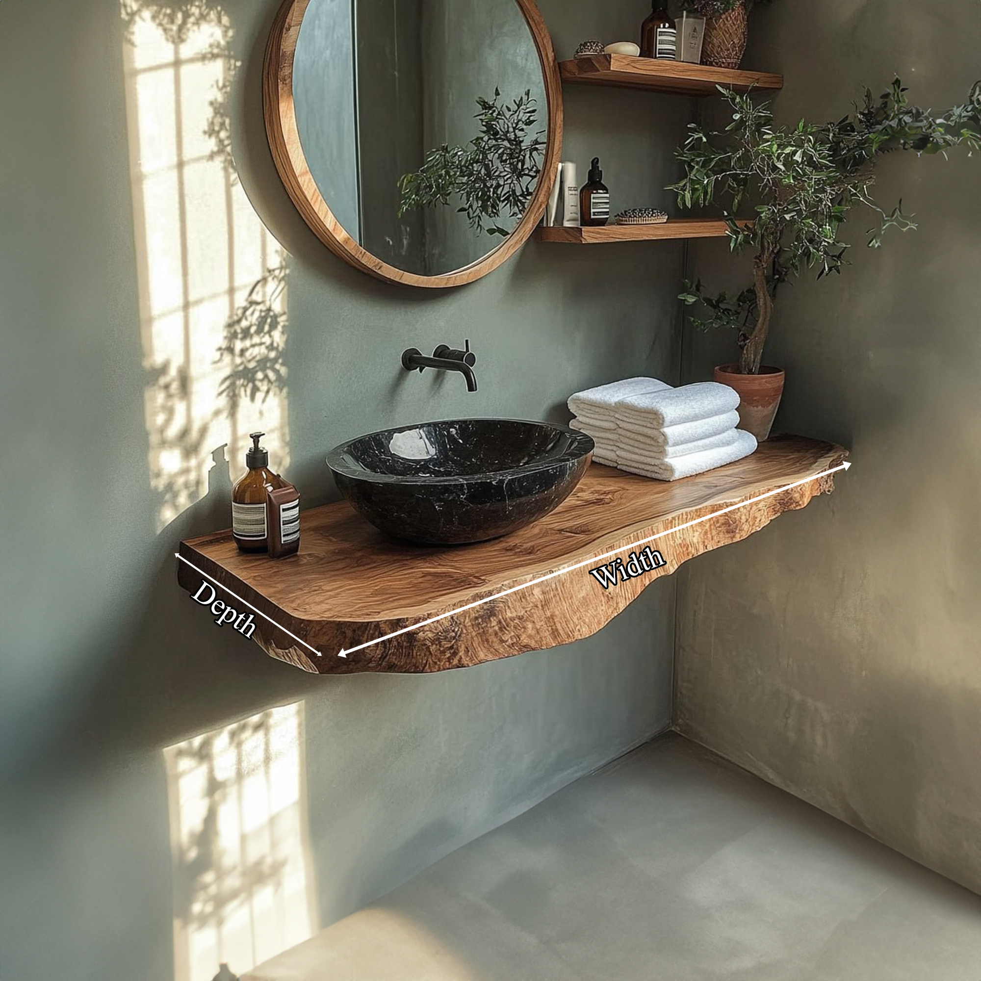 Rustic Single Sink Vanity Bathroom SINLBRV112