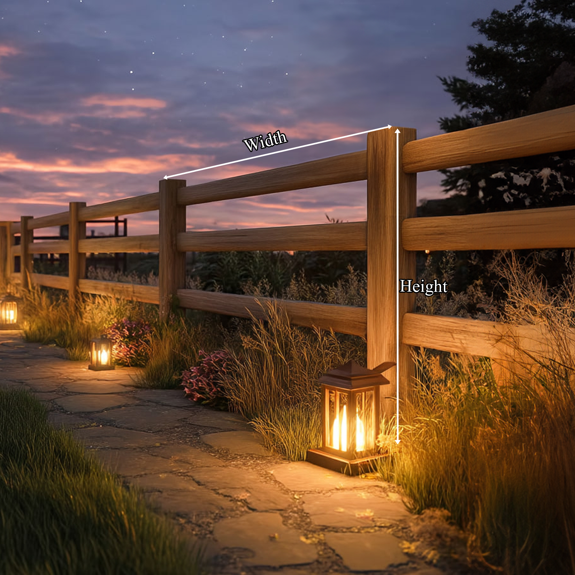 Rustic Farmhouse Fence Decor For Garden And Walkway SINLKIWF005