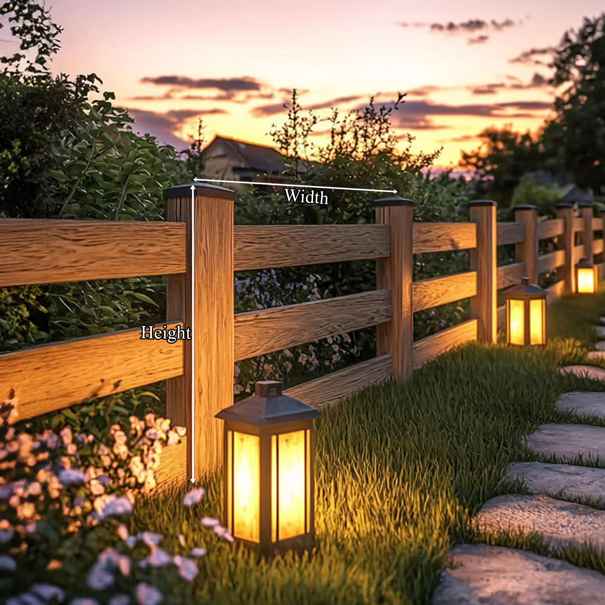 Rustic Garden Fence For Backyard And Outdoor Decor SINLKIWF002