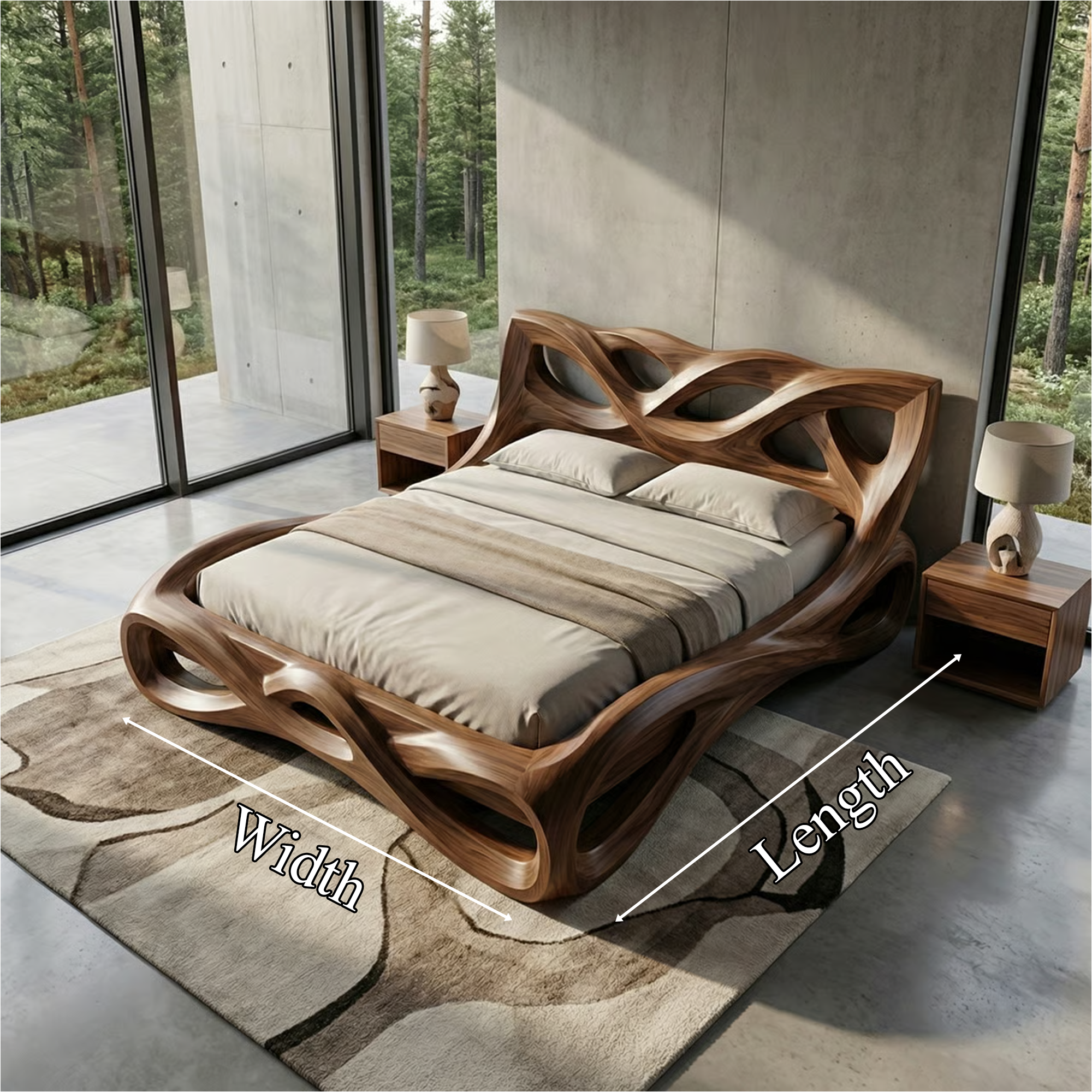 Rustic Decorative Bedroom Bed For Bedroom And Personal Space SINLKIWB111