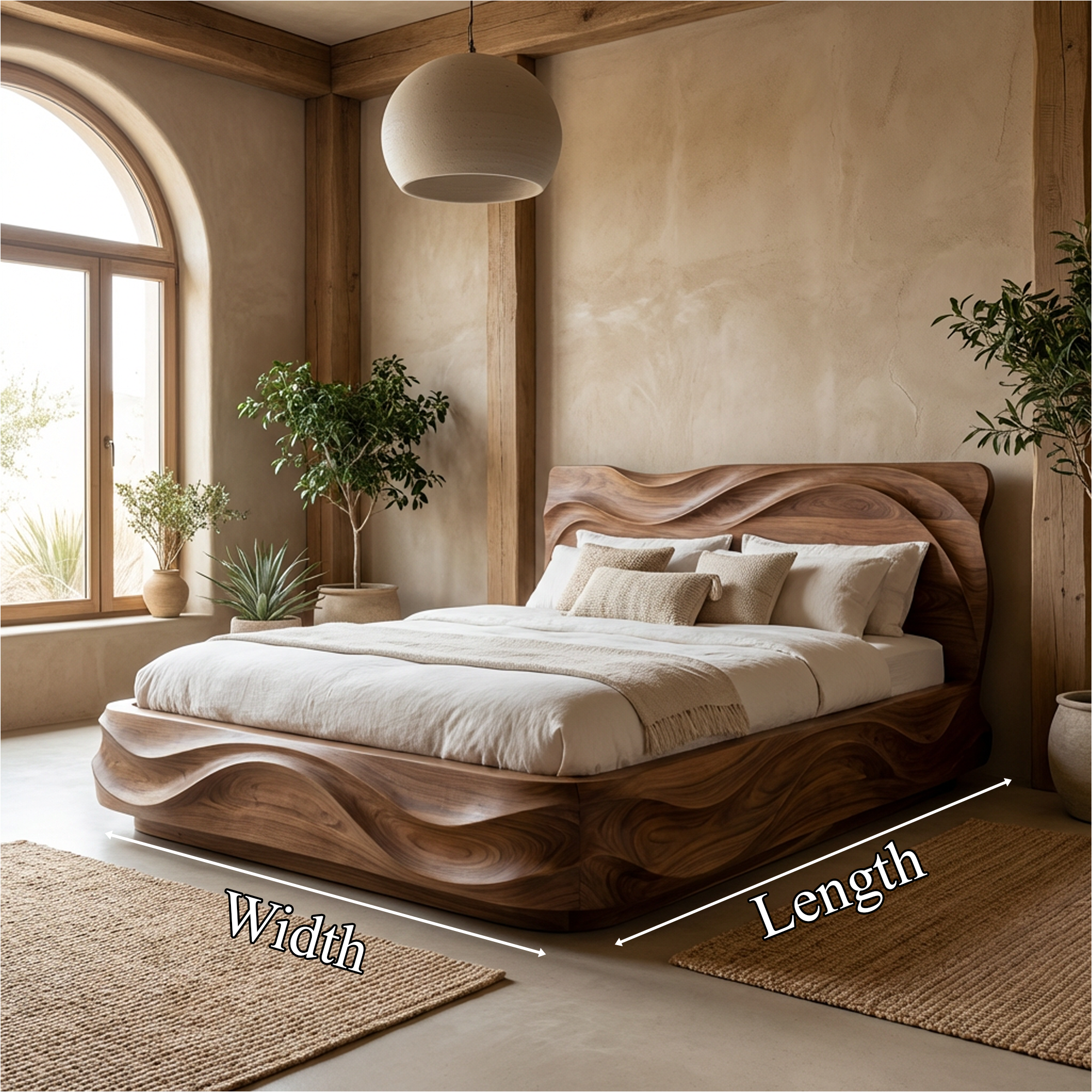 Rustic King Bed Frame For Bedroom Or Private Room SINLKIWB113