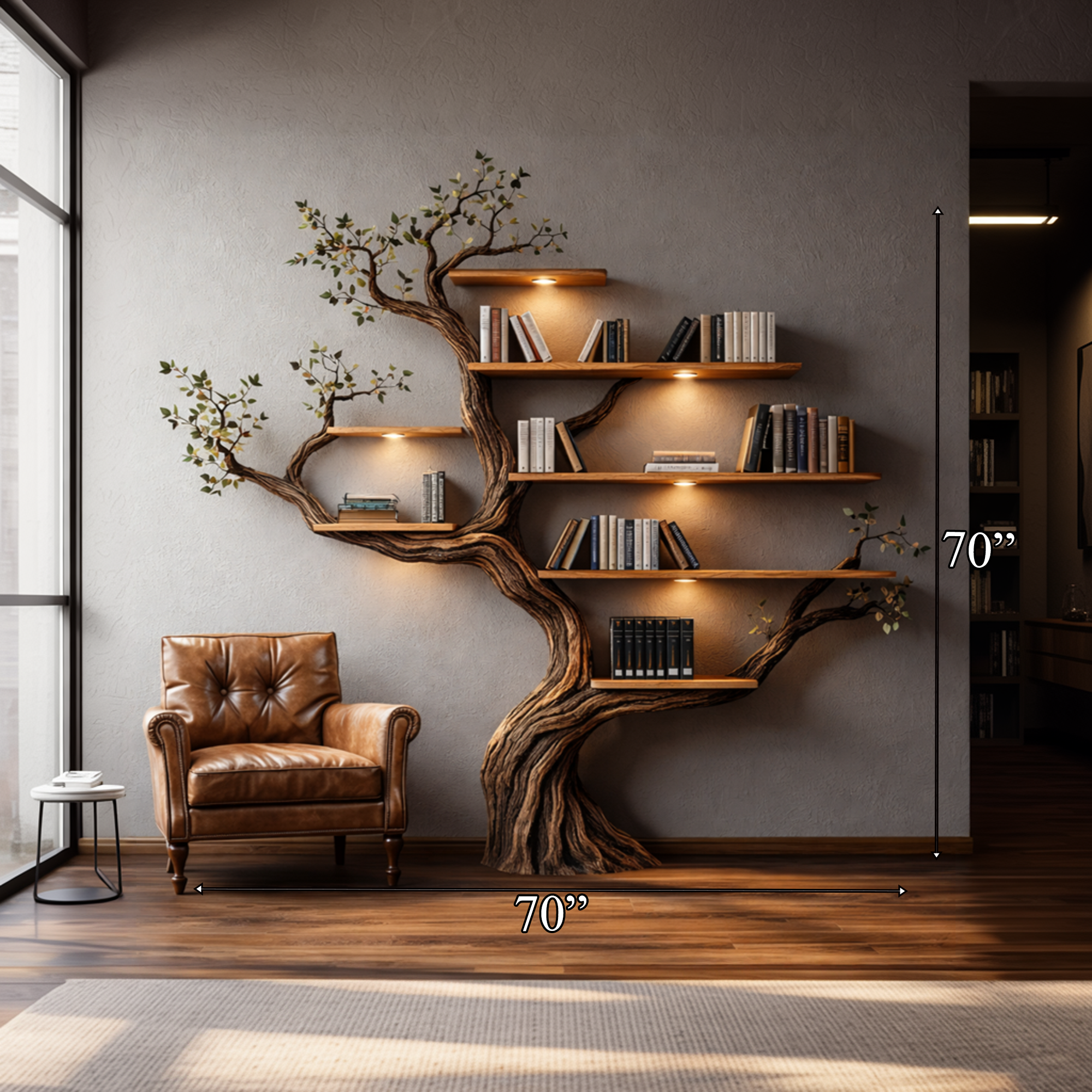 Modern Organic Living Room Interior Flowing Sculptural Wall Feature SINLKITB690