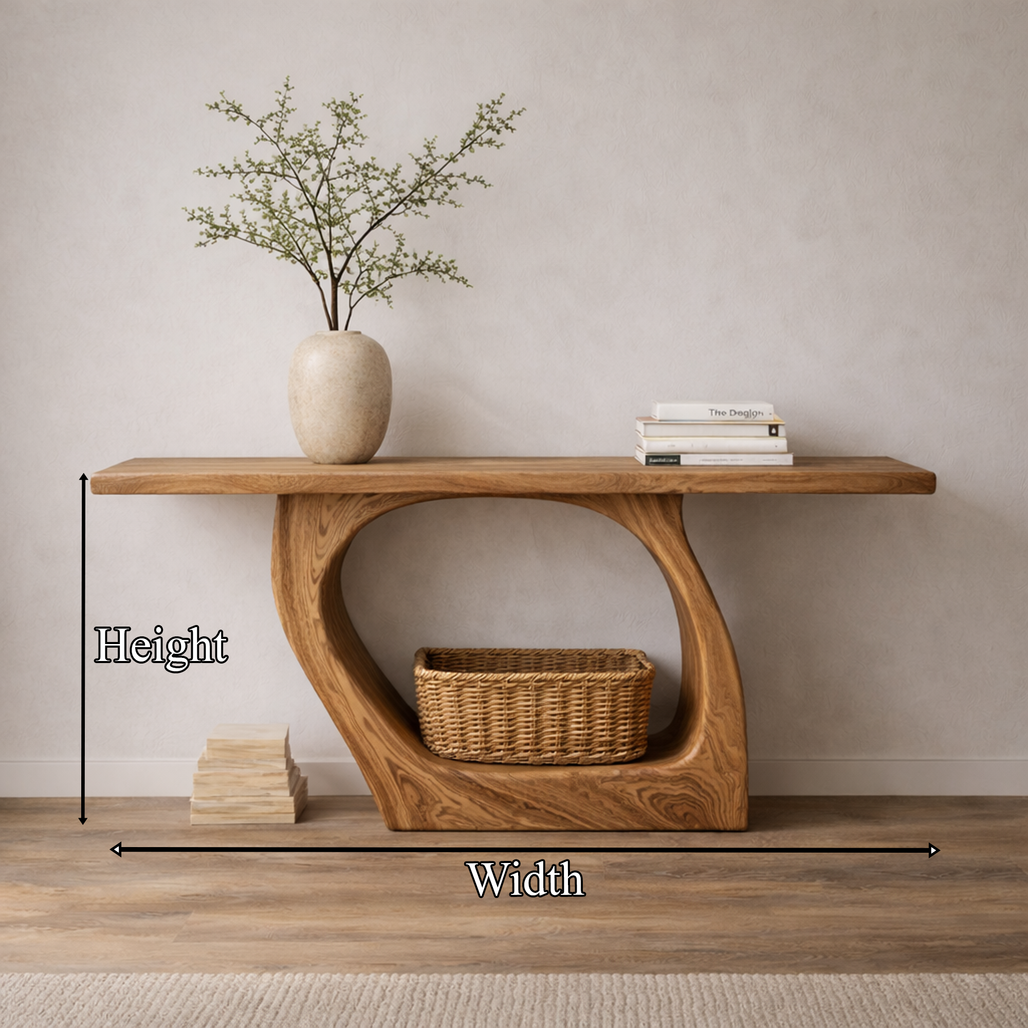 Handcrafted Console Table Sculptural Design For Living Room SINLKICS461