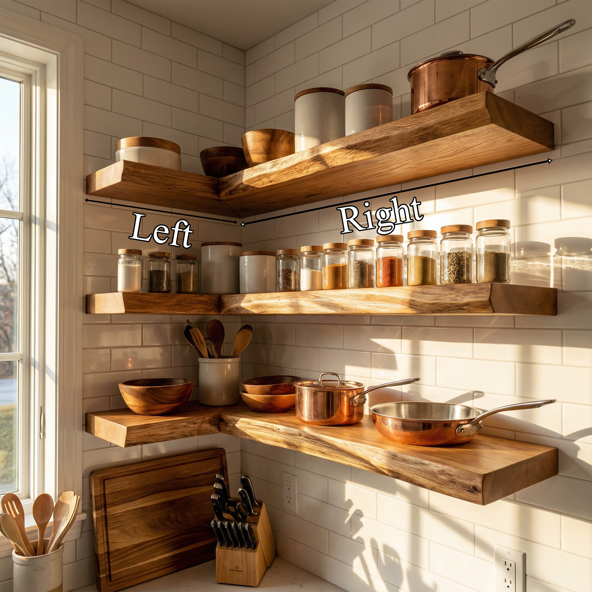 Modern Wooden Kitchen Storage Shelves Interior Decor SINLKIFL472