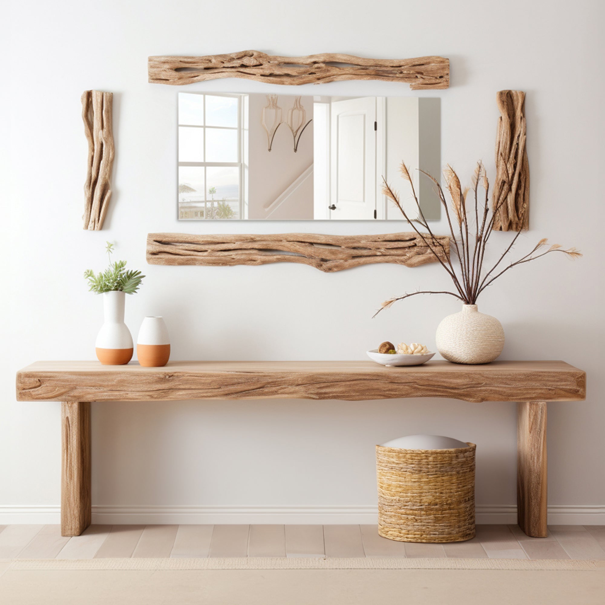 Rustic Console Table Modern Farmhouse SILDTCS061